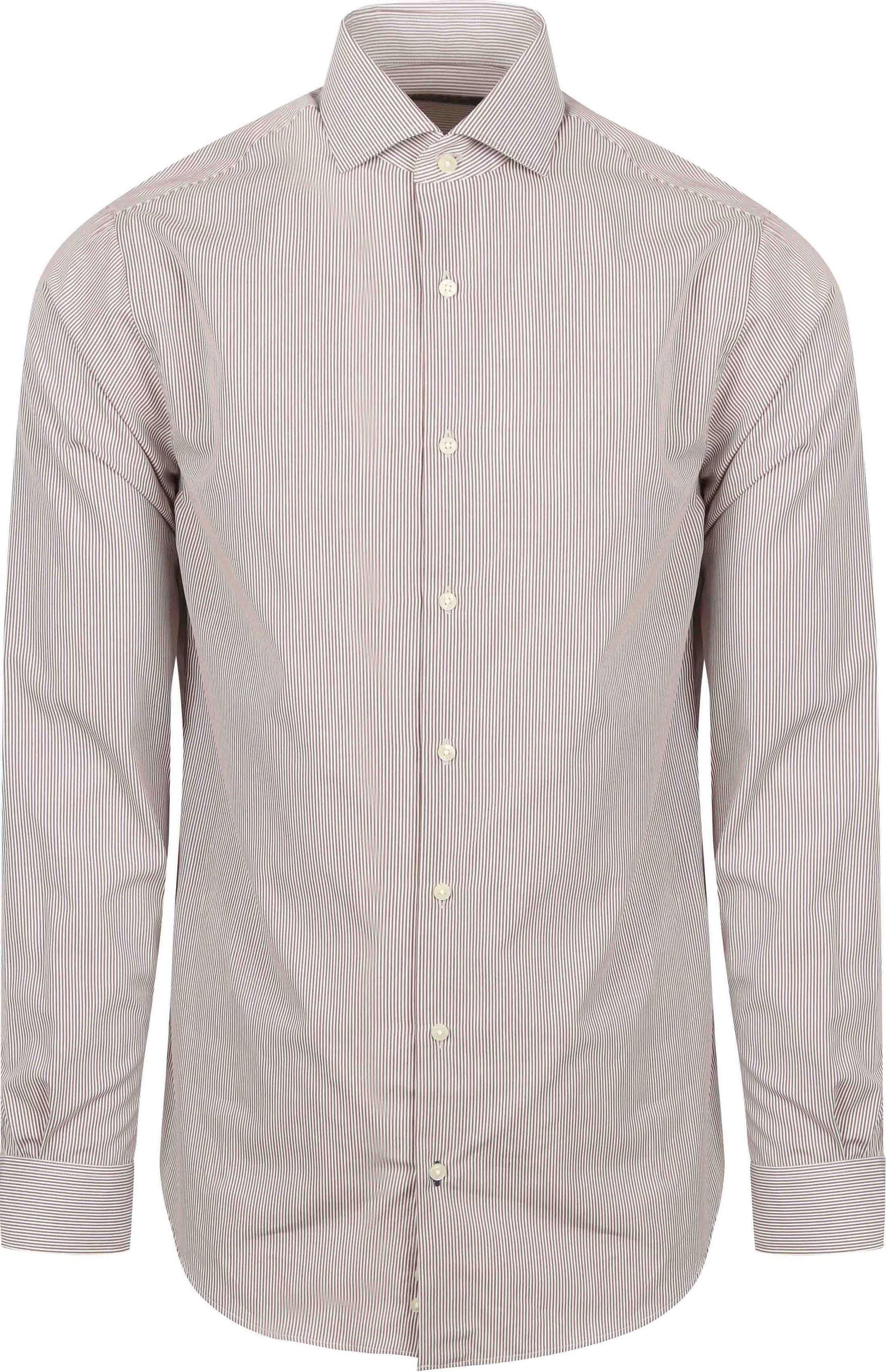 Steppin' Out Skjorte Stribe Brun SH-STEPP-CaW-07 Pin Stripe Brown