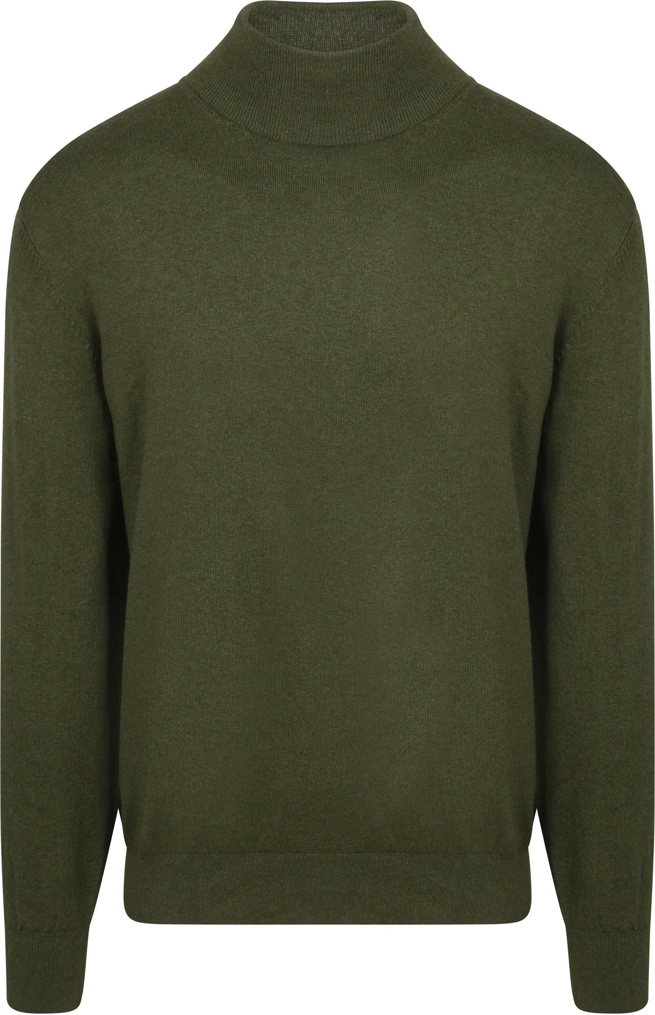 Steppin' Out Trøje i Bomuld og Cashmere i Oliven SM1203.0001-5103