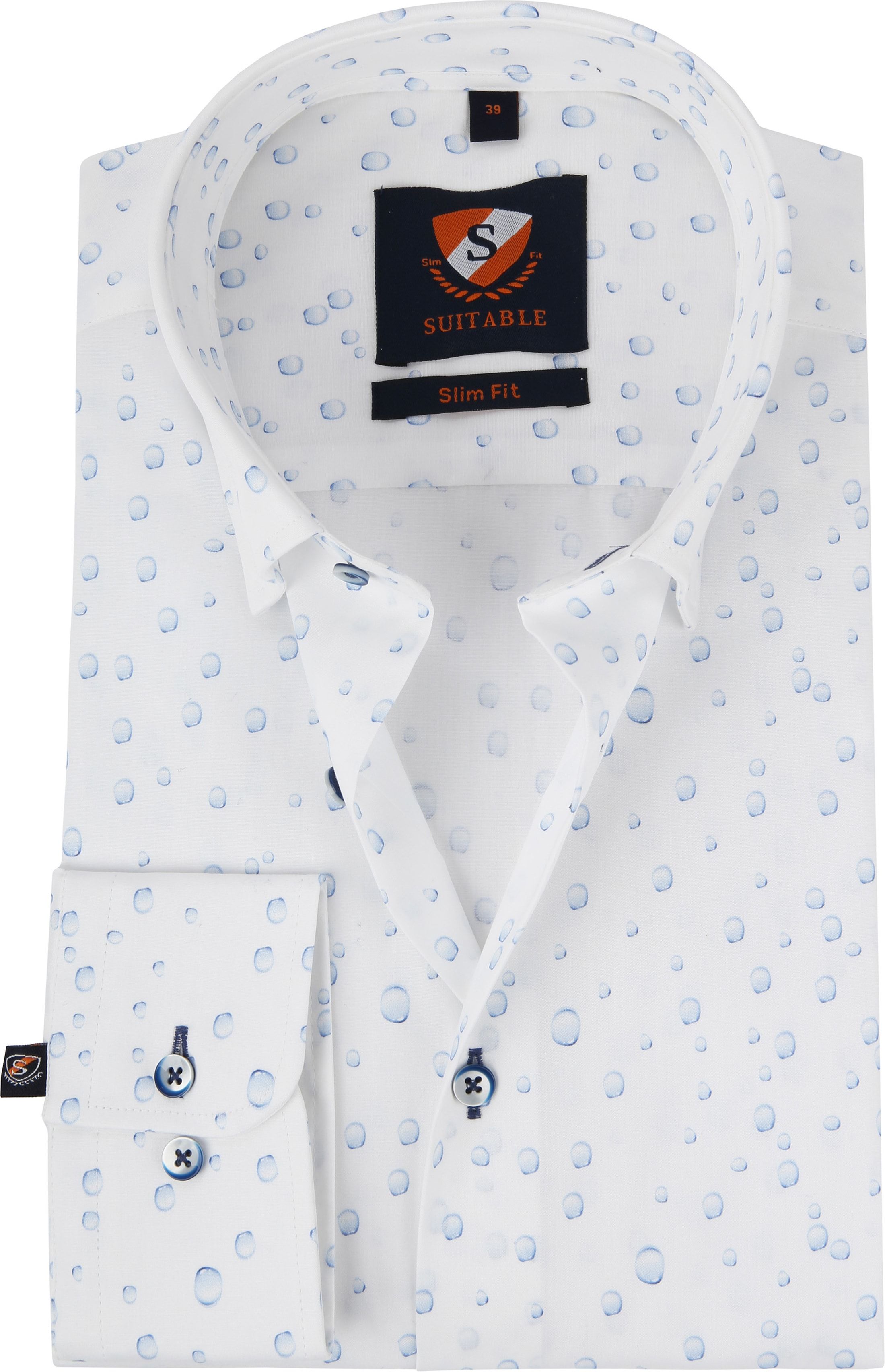 Suitable Camisa Blanco 204-4 HBD Rain Drops 