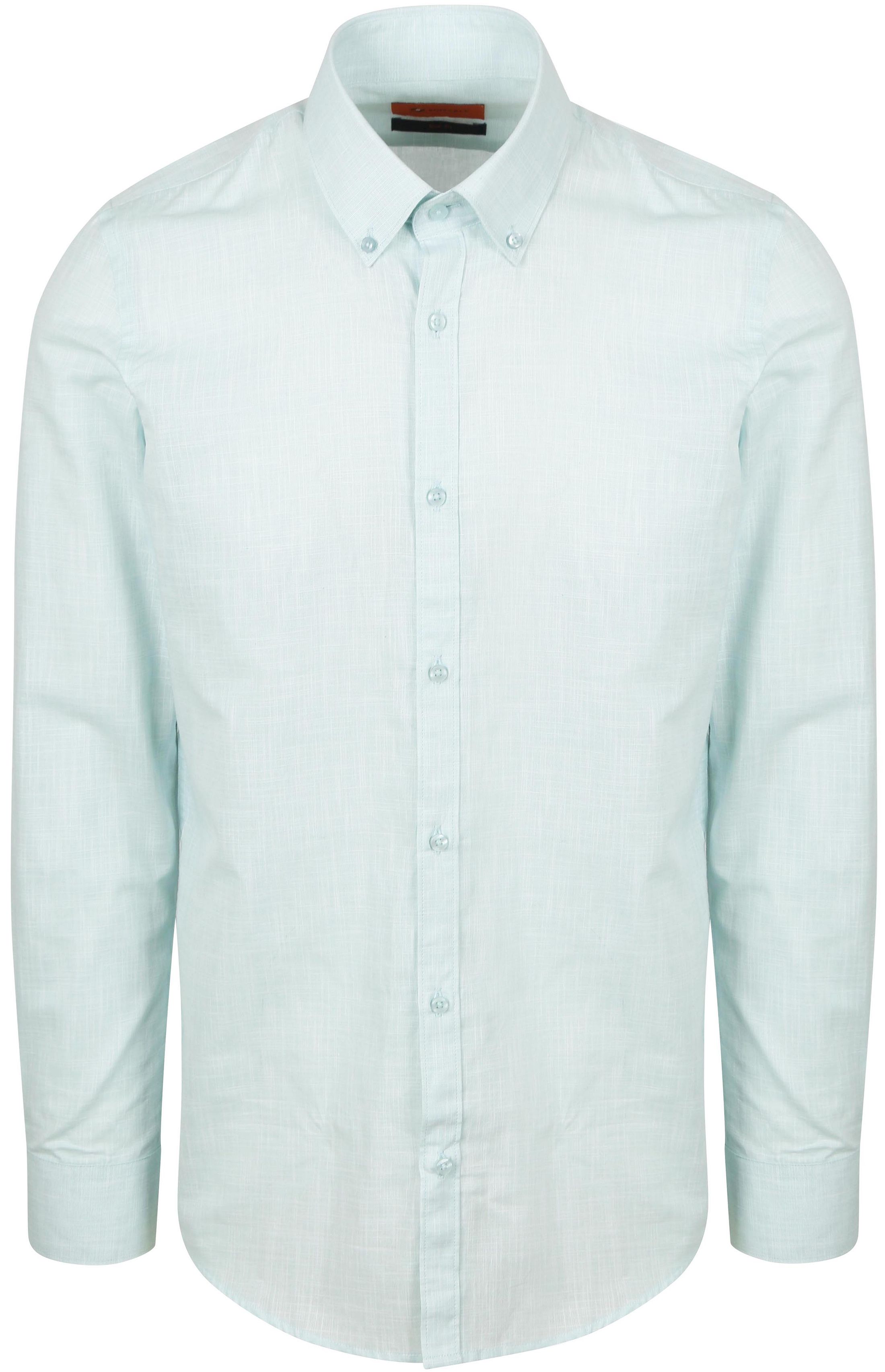 Suitable Skjorta Cotton Slub Ljusgrön SH-LOSL-CO-STBL-25.03 green