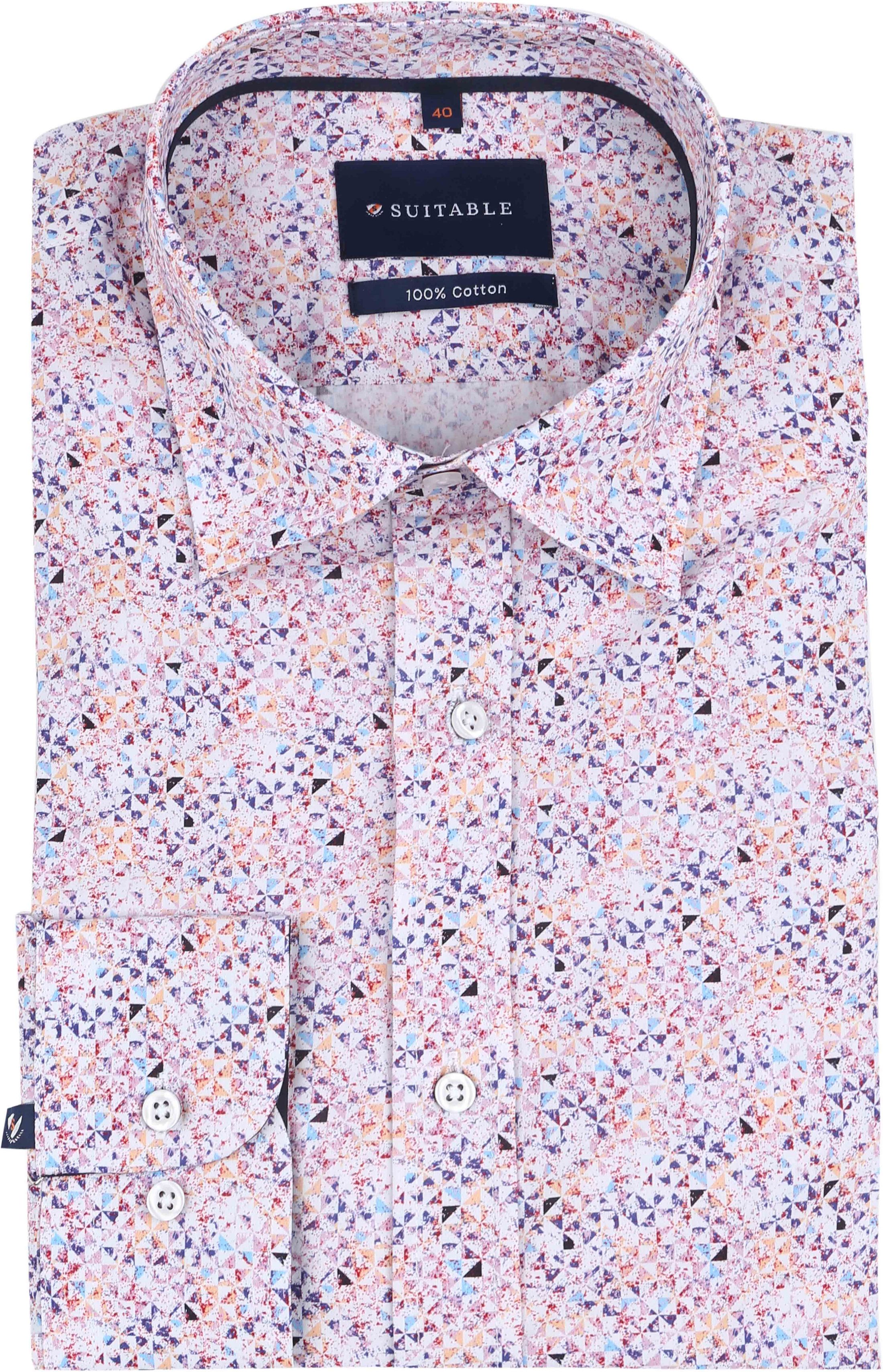 Suitable Skjorte Mosaic Print Rosa SH-HBD-24-03