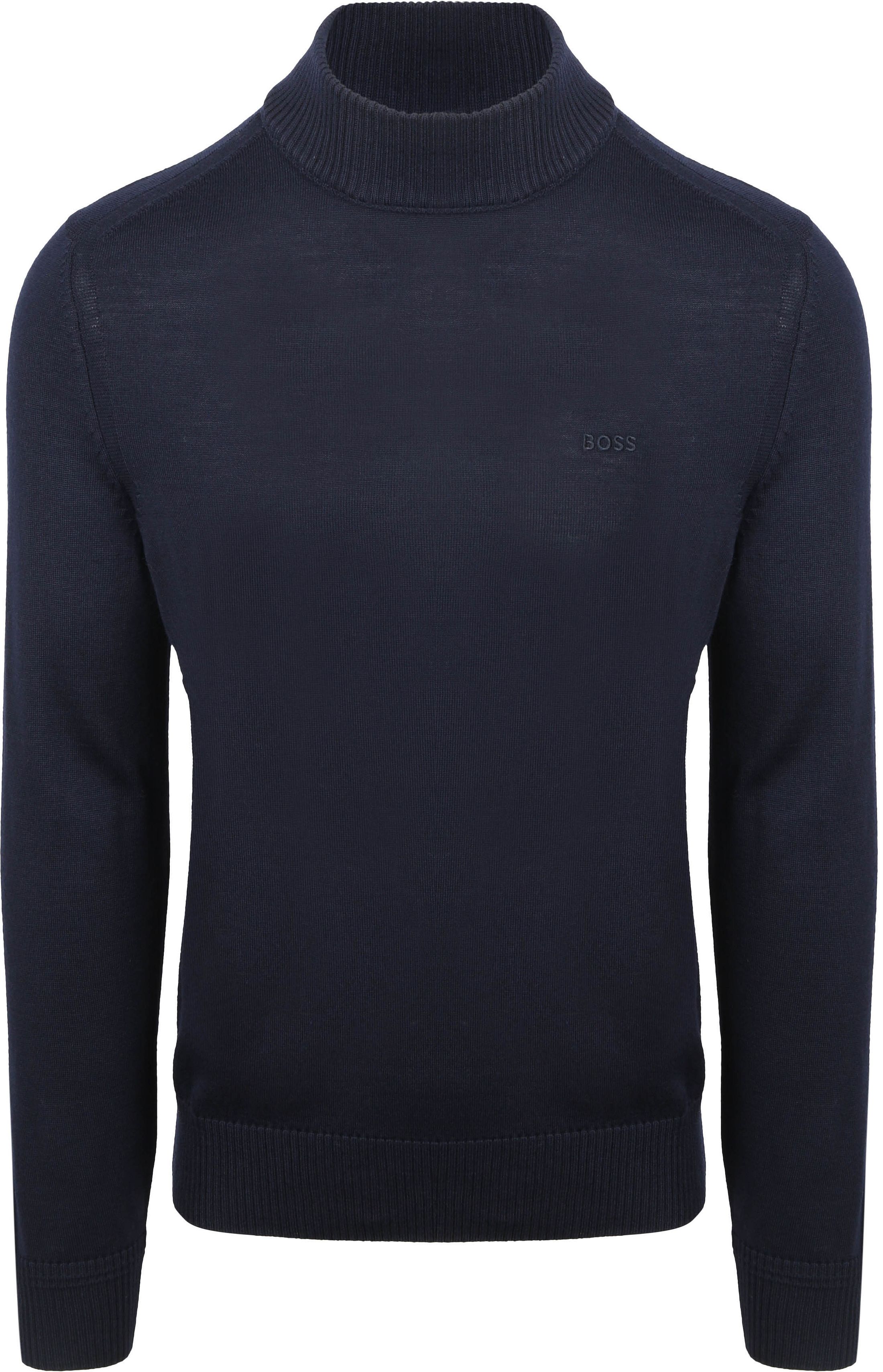 Køb BOSS Turtleneck Avac Wool Blend Marineblå 50501761-404 | Suitable