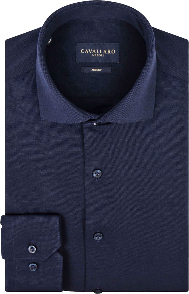 Cavallaro Piqué Overhemd Navy 110999116-699000 kopen | Suitable
