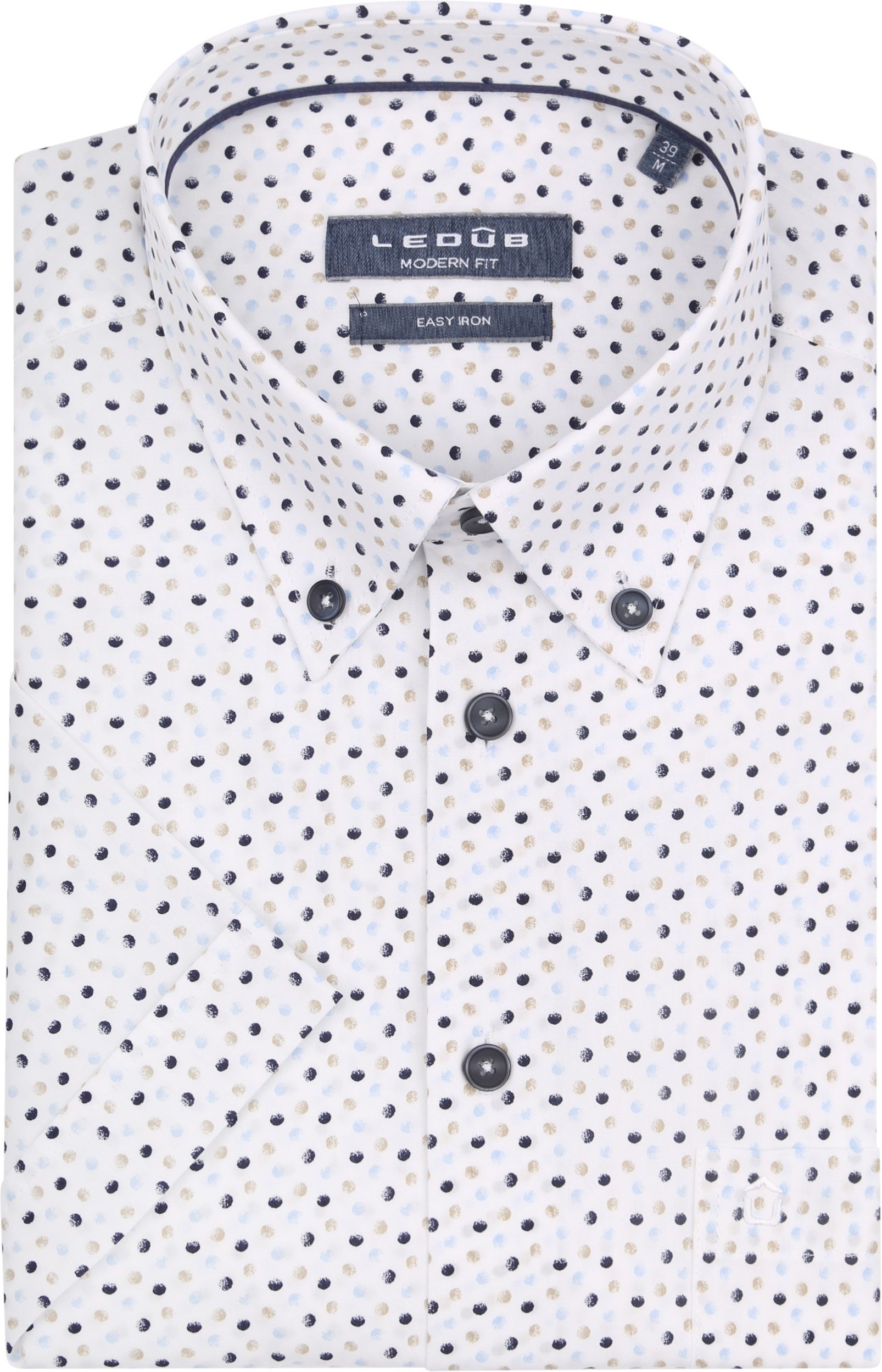 Ledub Short Sleeve Shirt Blue Dots order online | 0141585-180190 | Suitable Liechtenstein
