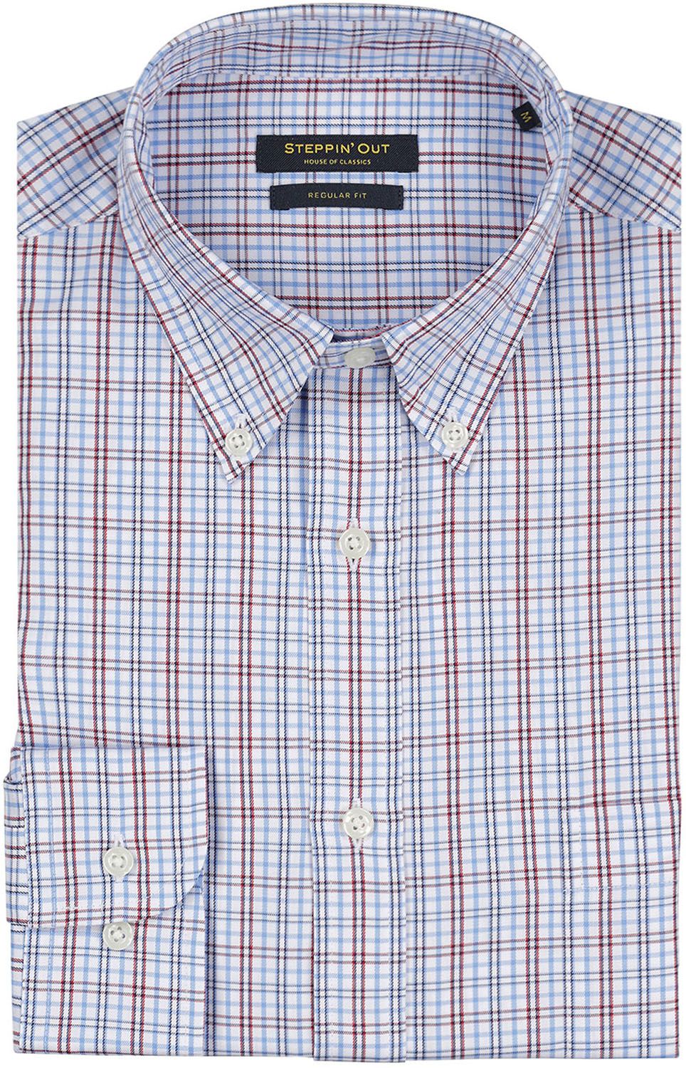 Steppin' Out Skjorte i Blåt og Rødt Tartan SM6003.0011-4000