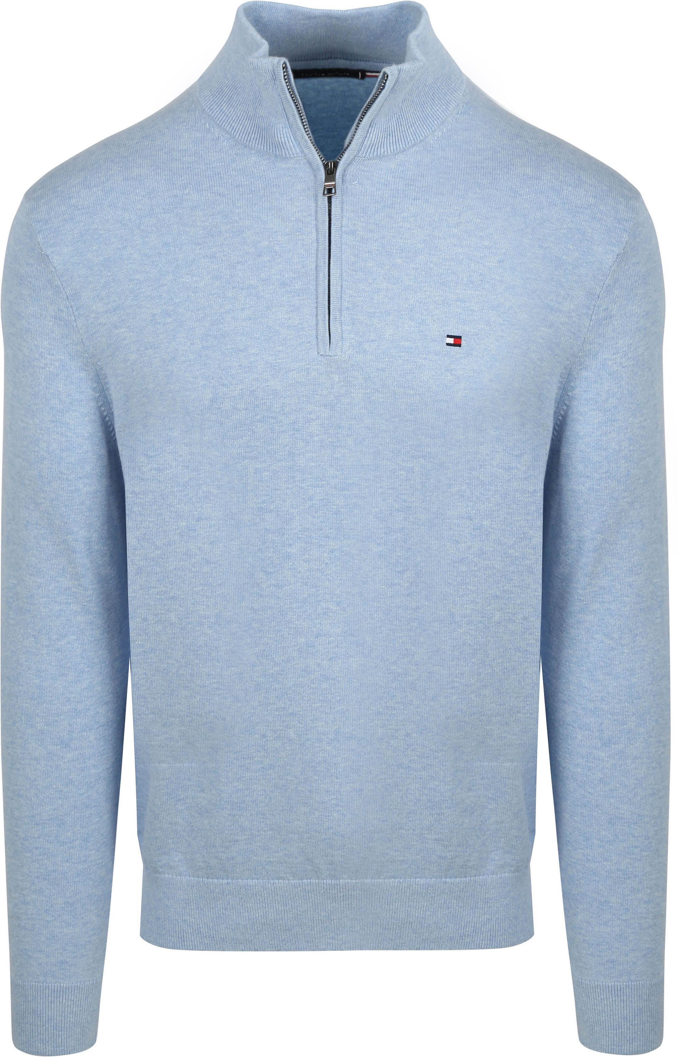 Tommy Hilfiger Pull Demi-Zip Essential Bleu Clair commander en ligne | MW0MW37331-DP5 | Suitable Luxembourg