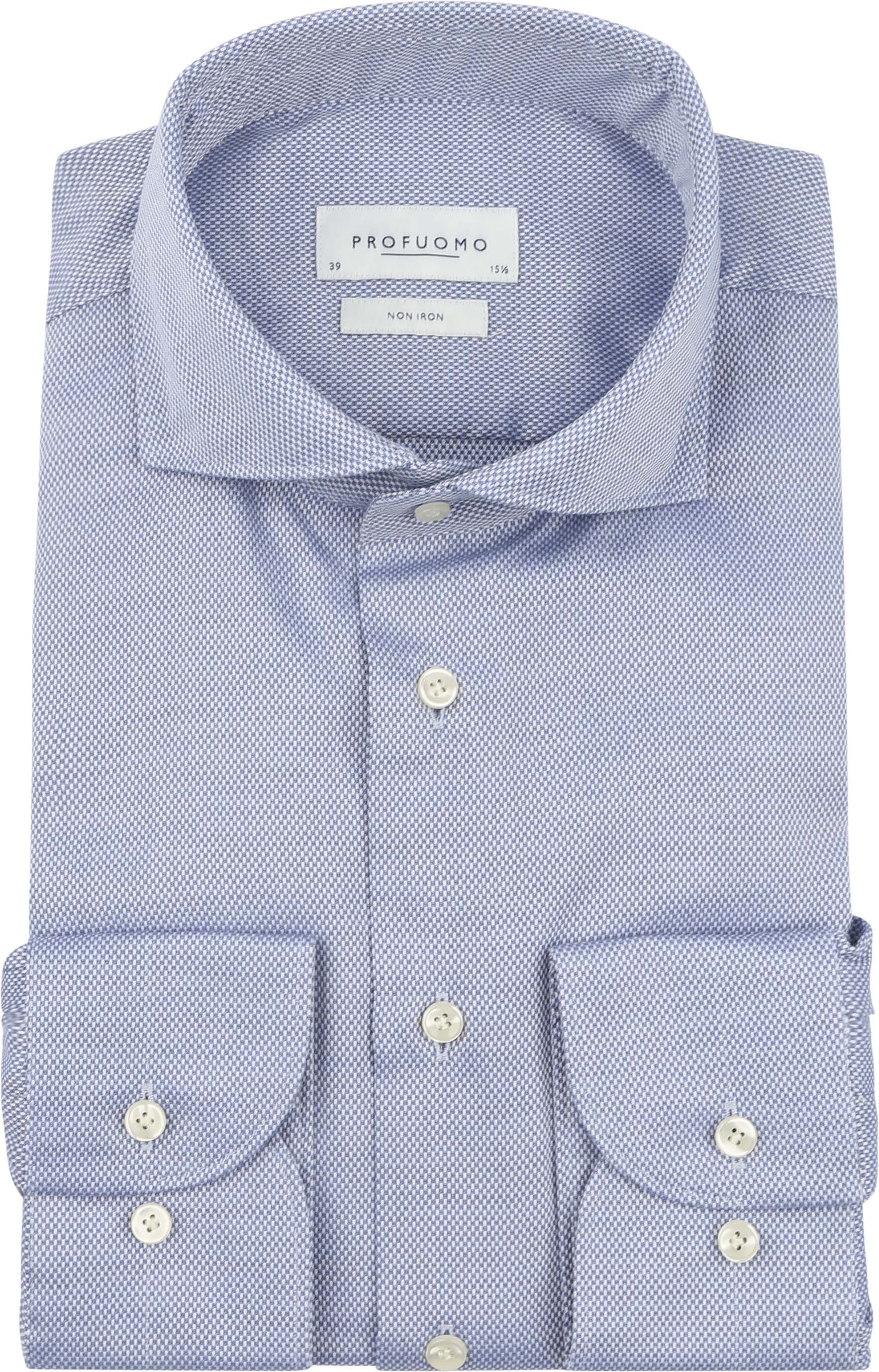 Profuomo Basketweave Hemd Blauw  PPWH30001B-M kopen | Suitable
