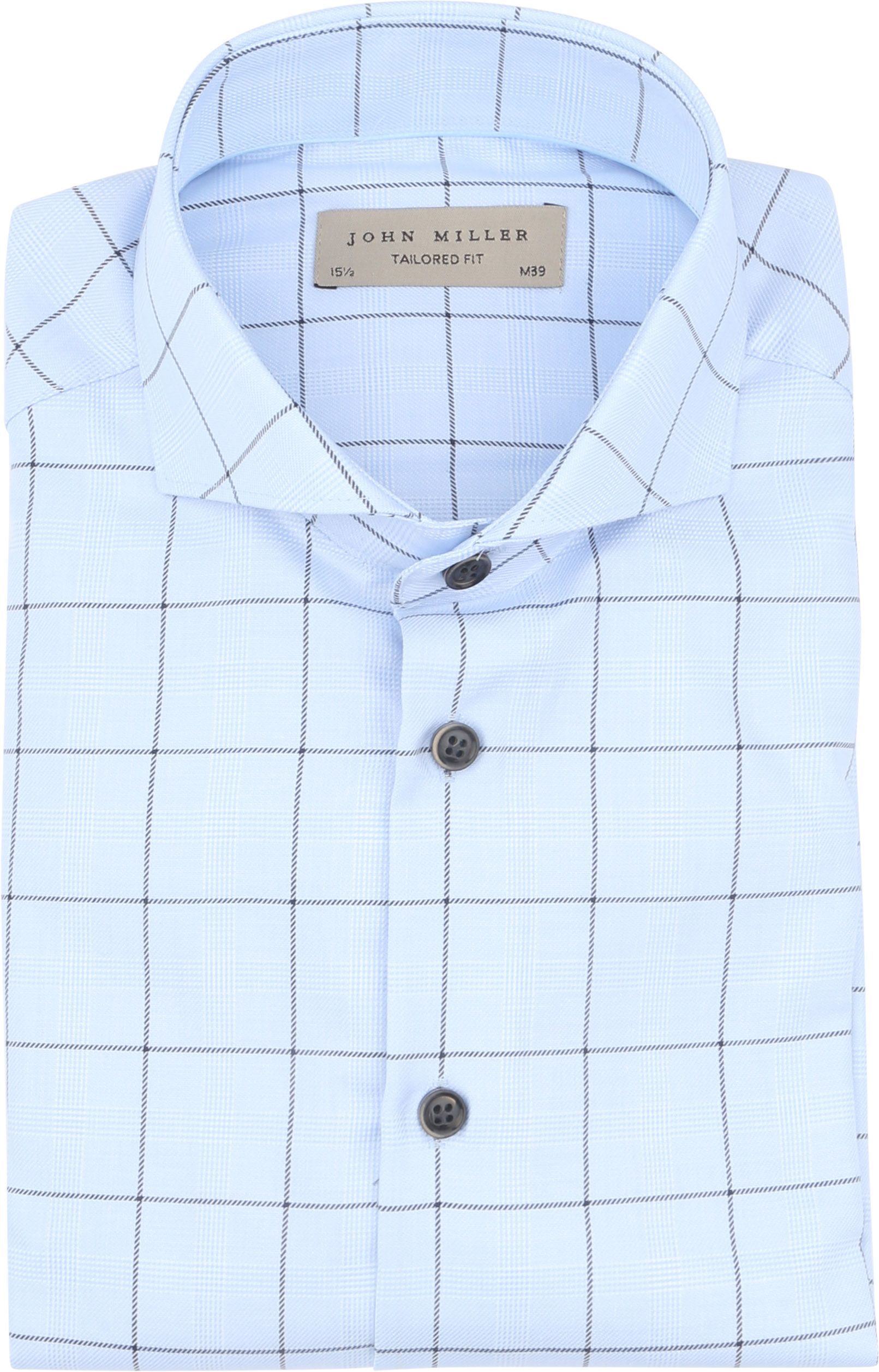 John Miller Skjorte i Lysblåtternet 5141836-130000