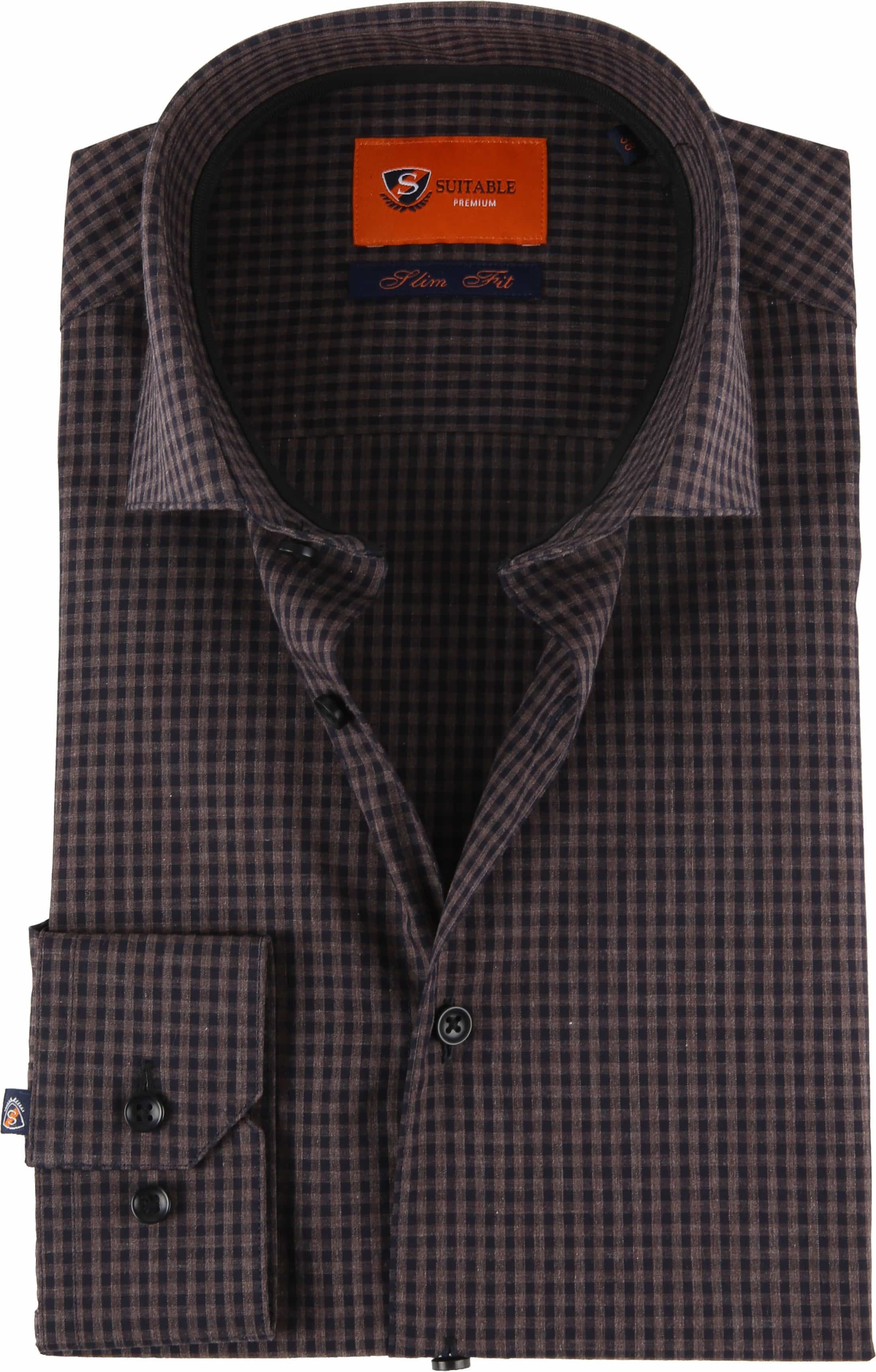 Suitable Hemd Vichy Karo Braun D82-15 kaufen | Suitable