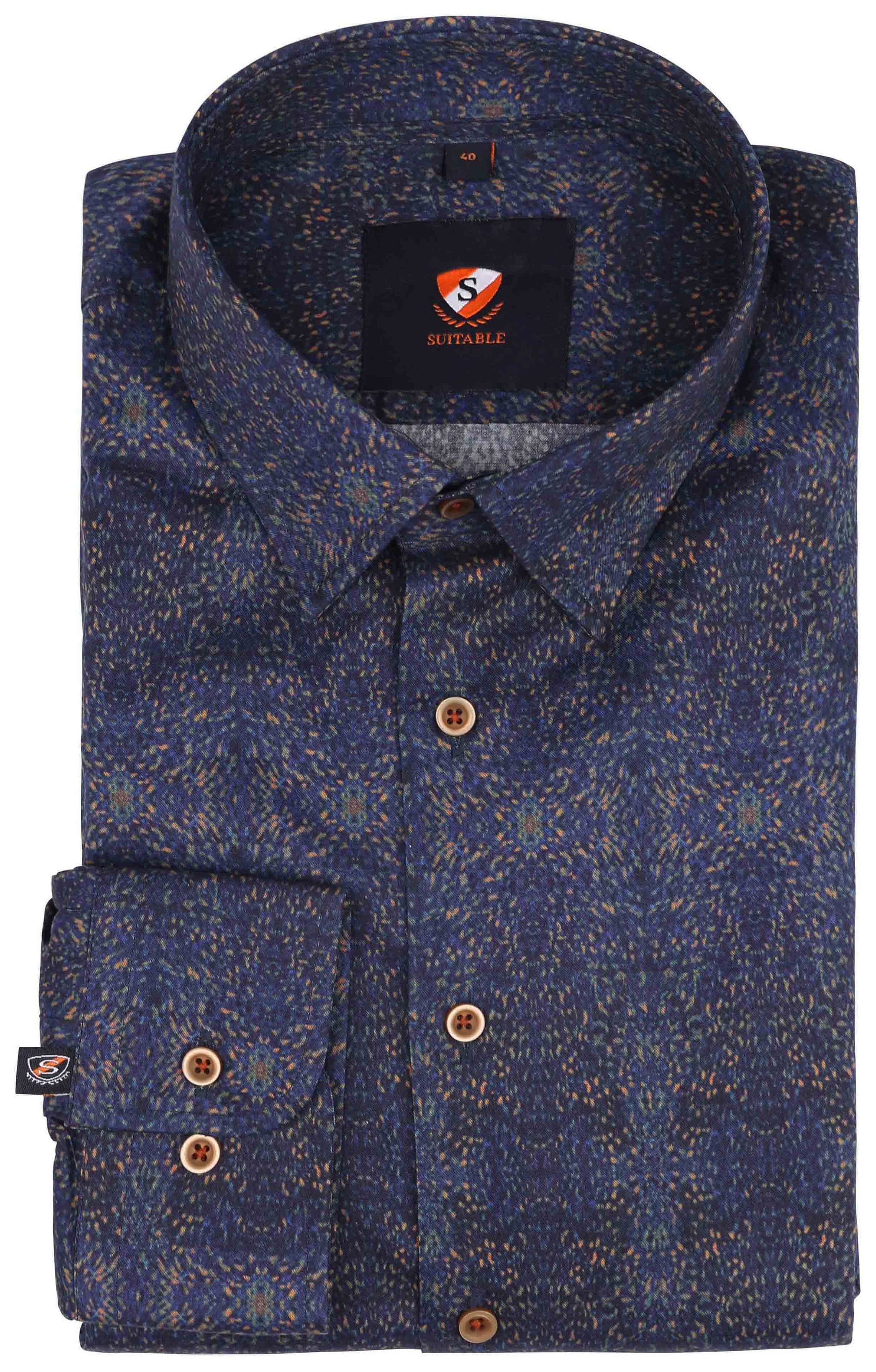 Suitable Camicia Blu 254-6 HBD Pointu Navy 