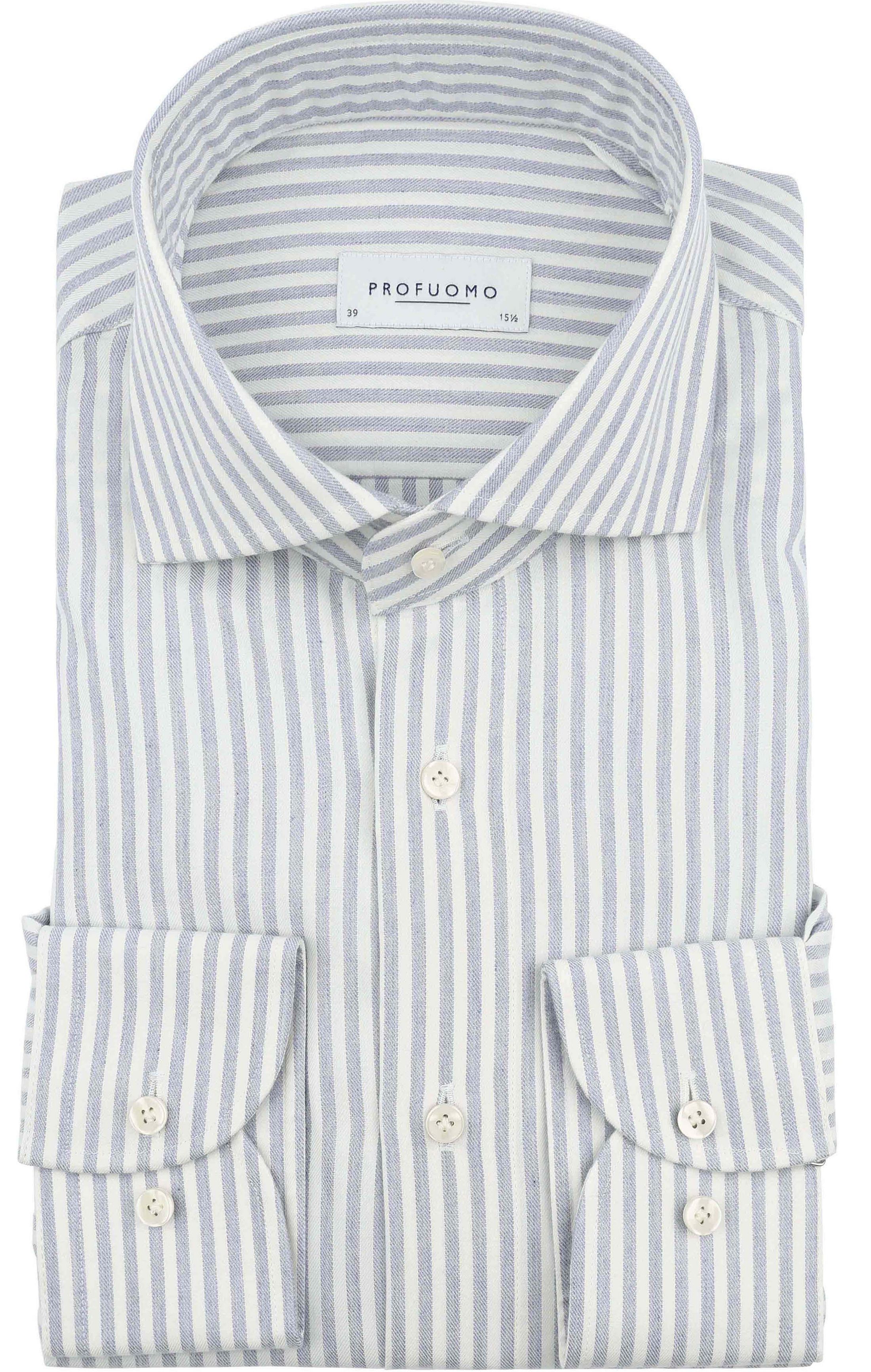 Profuomo Shirt Stripe Cutaway Blue PPVH30042A-M order online | Suitable