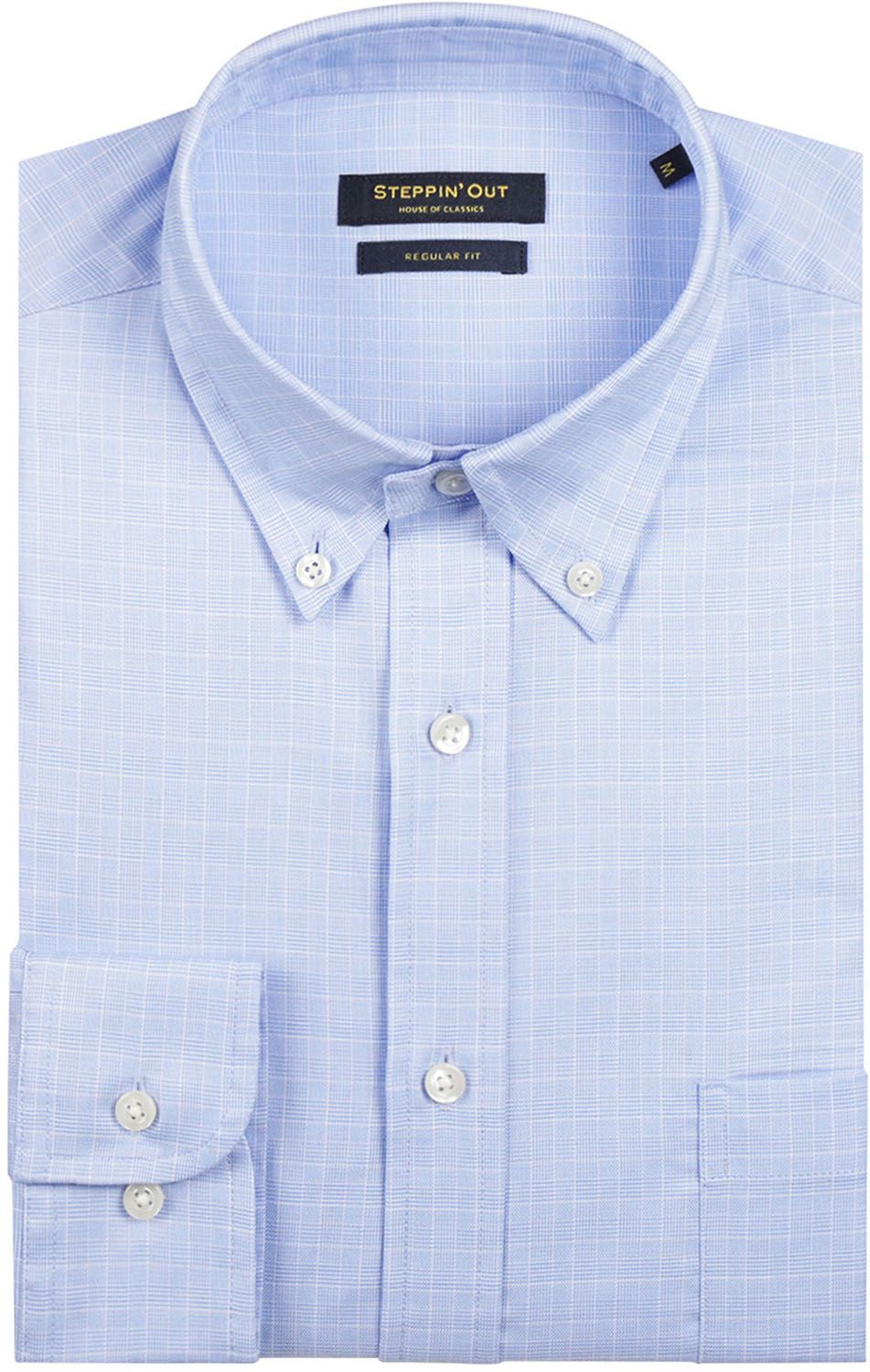 Steppin' Out Overhemd Ruiten Blauw SM6003.0019-2001 kopen | Suitable