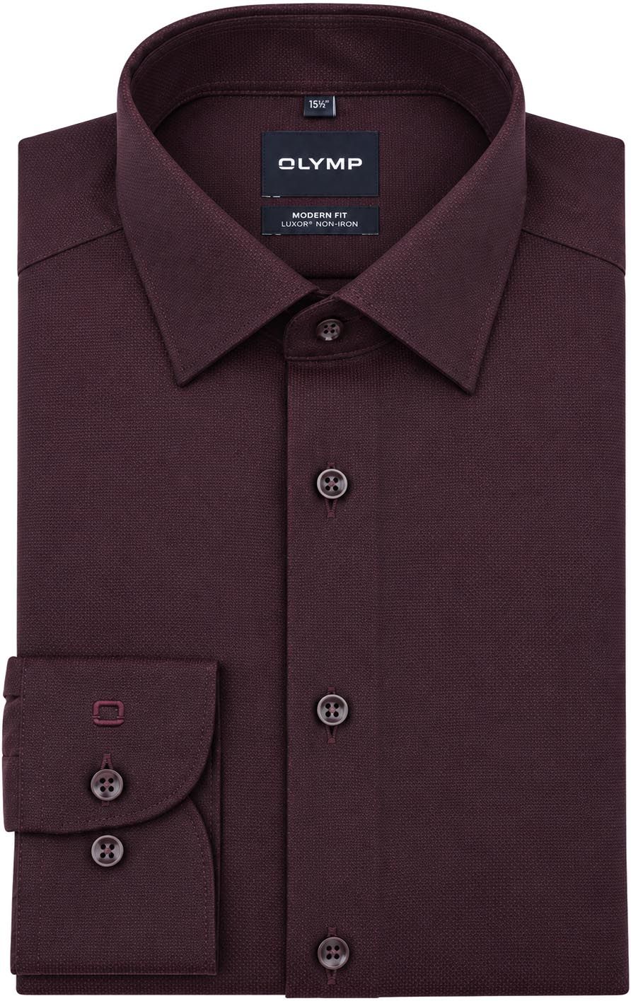 Olymp Luxor Shirt Bordeaux order online | 130424-37 | Suitable Finland