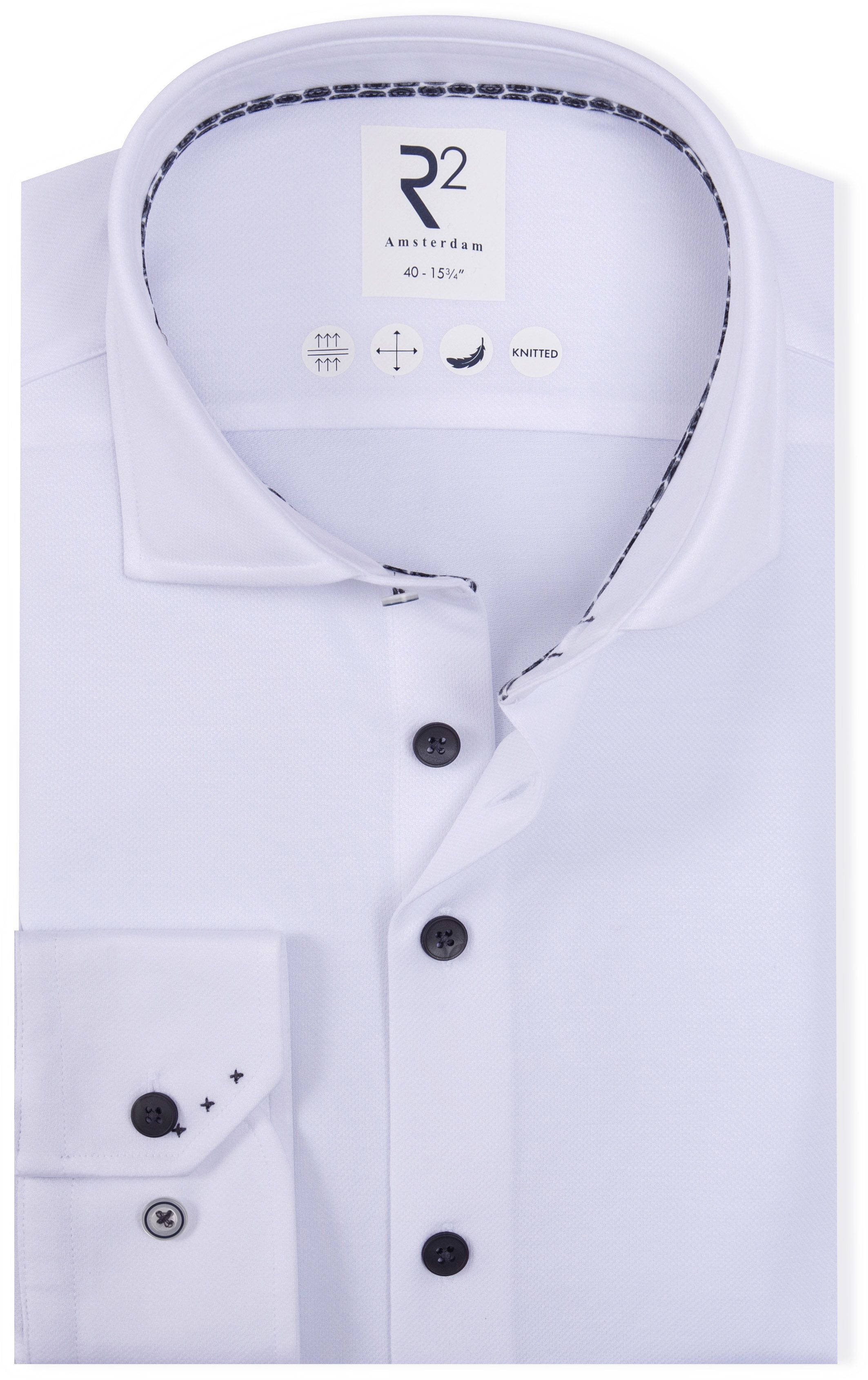 R2 Chemise Dobby Knitted Blanche 130.WSP.031-004 commander en ligne | Suitable