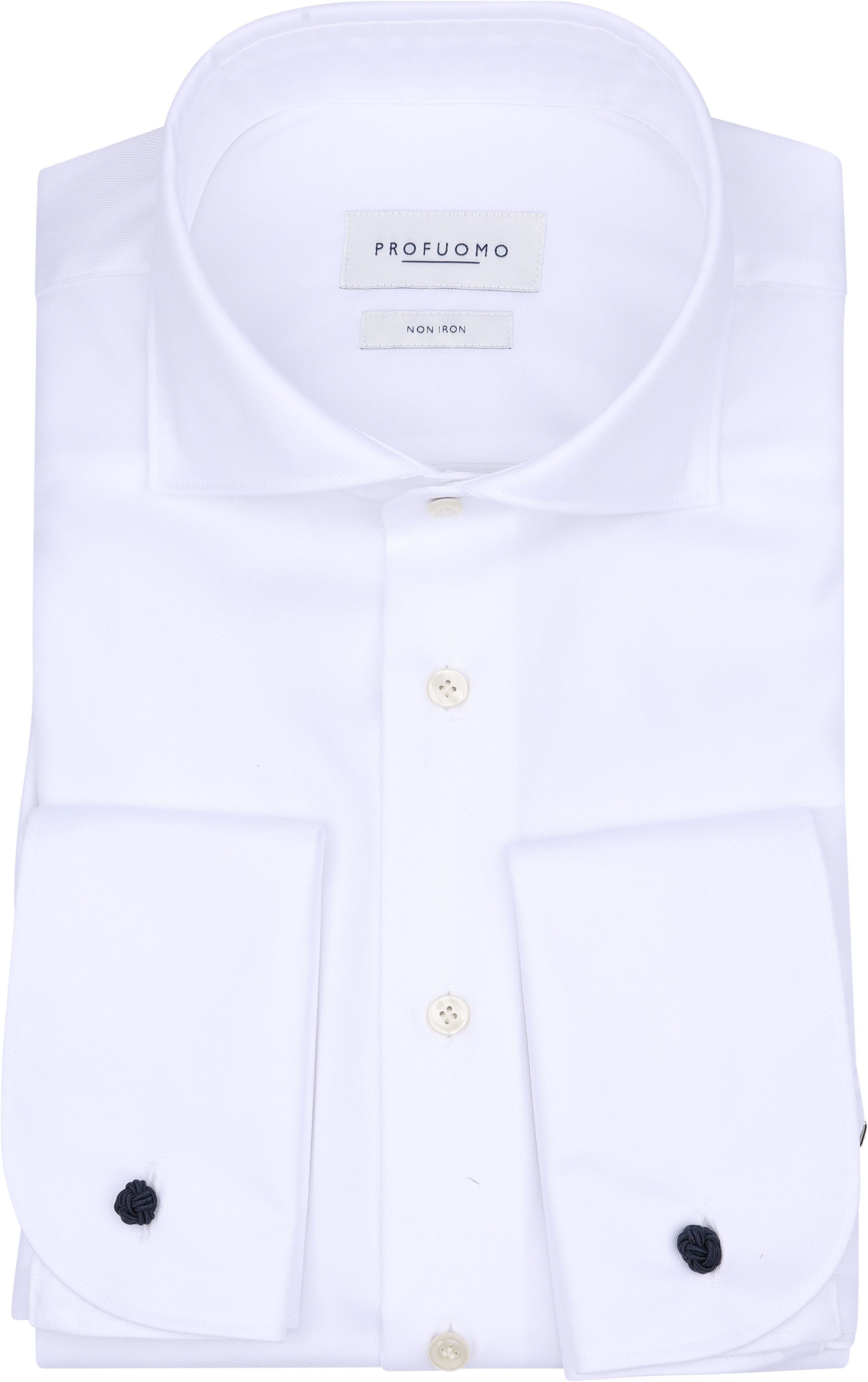Profuomo Shirt Cutaway Dubbel Manchet Wit kopen | Suitable