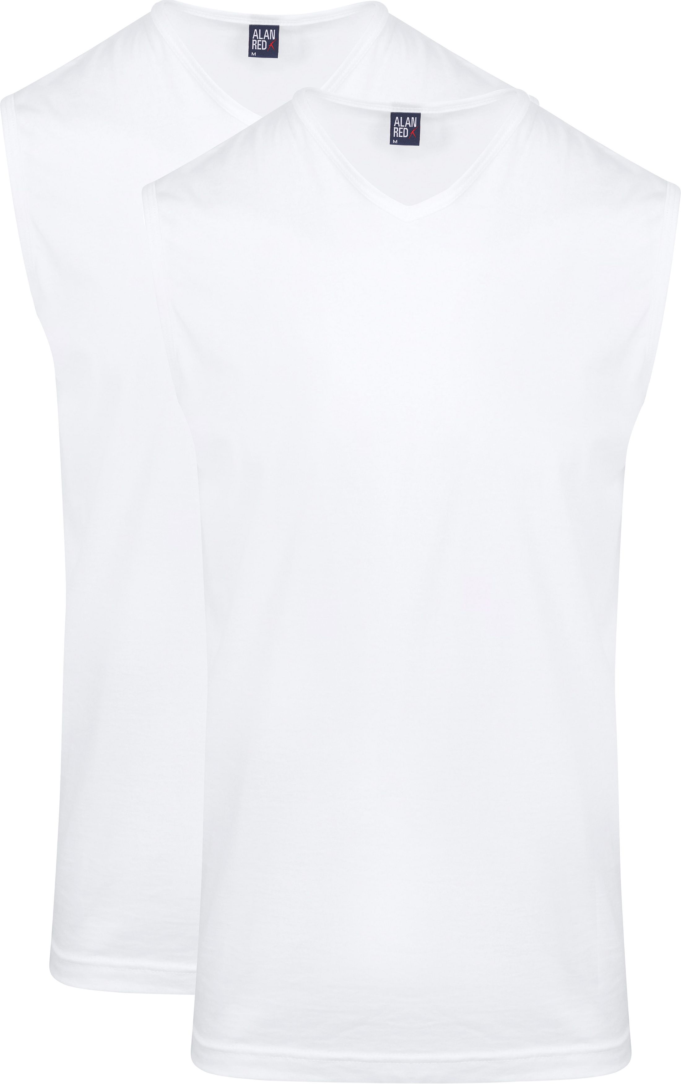 Alan Red T-shirt Biały 6685/2P/01 Minto Singlet White 2-pack