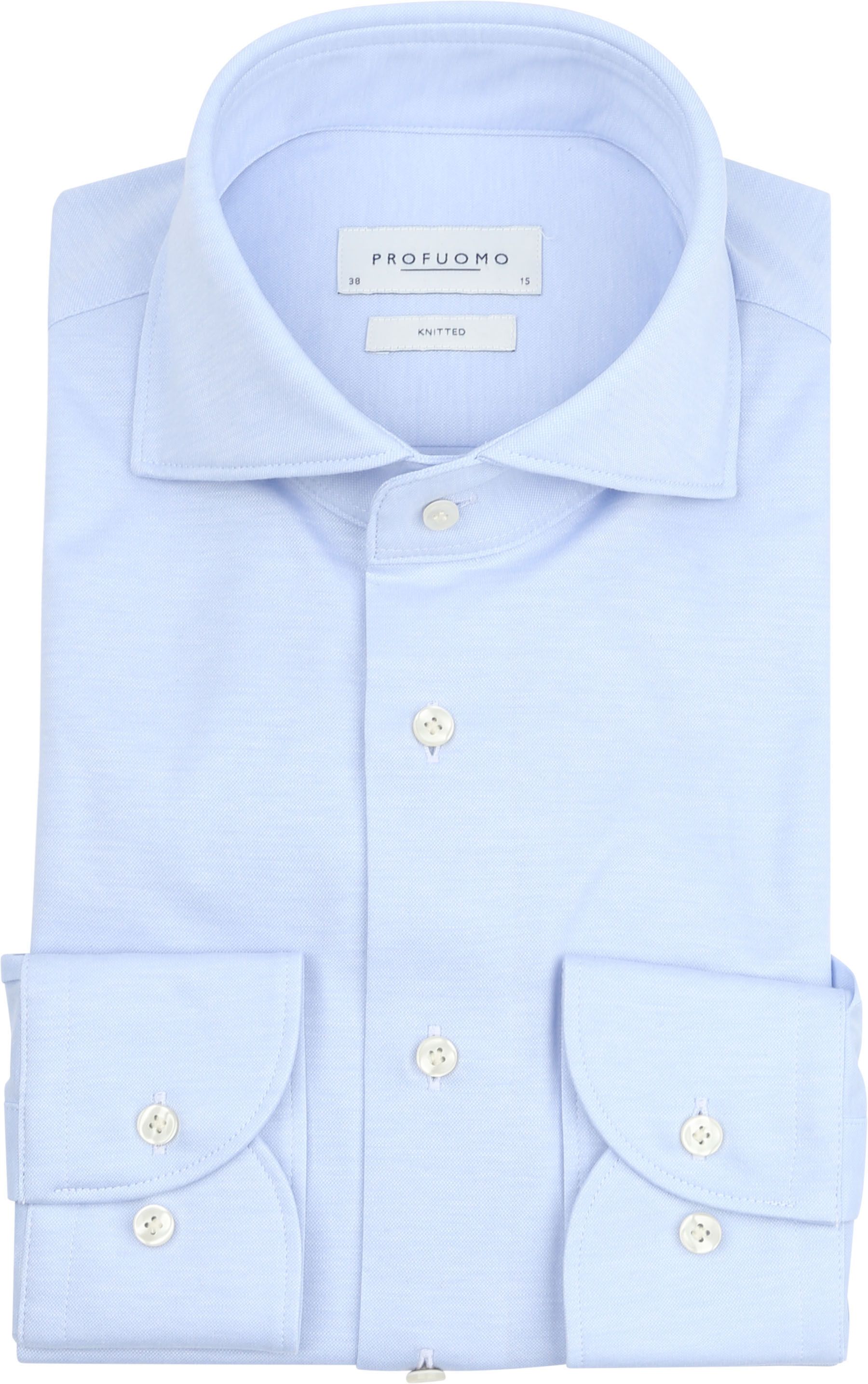 Profuomo Stickat Skjorta Ljusblå PP2H00005B-M