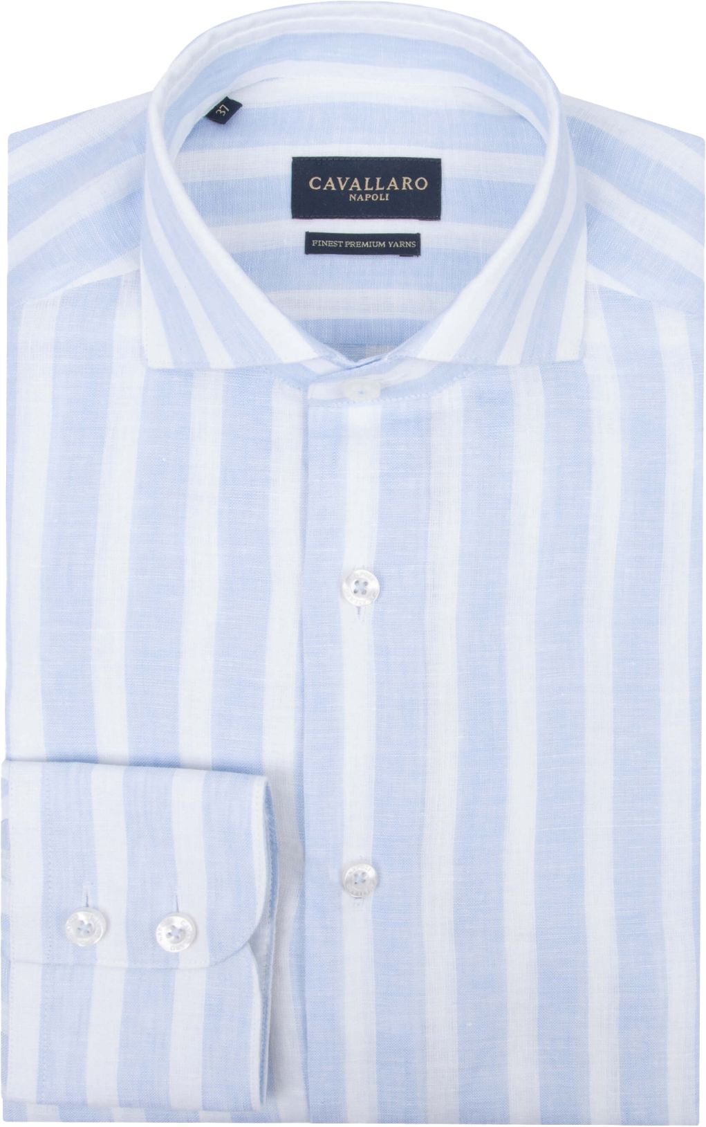 Cavallaro Trenso Shirt Linen Stripes Light Blue 110241022 order online | Suitable