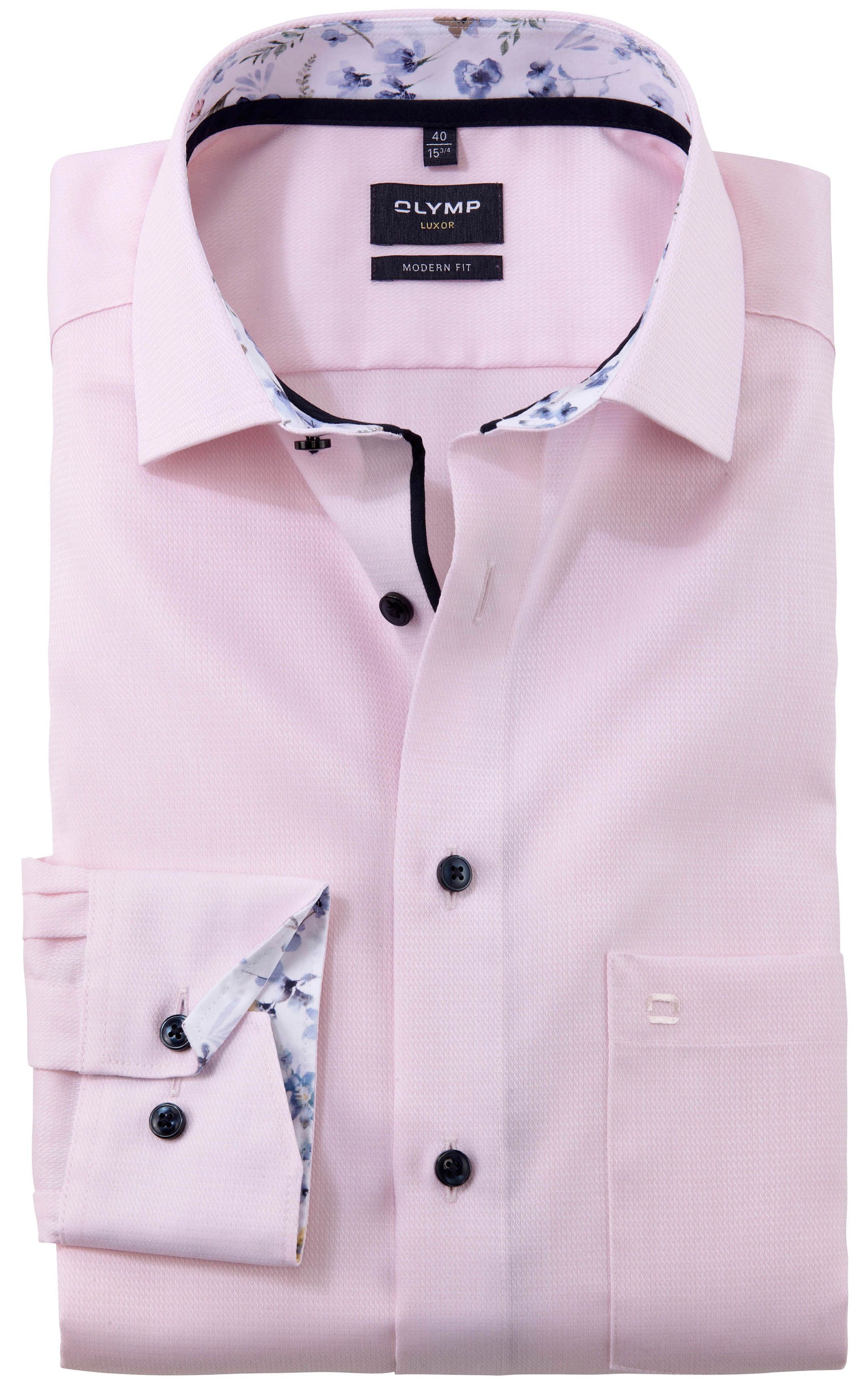 Olymp Luxor Shirt SL7 Structure Pink 120679-30 order online | Suitable
