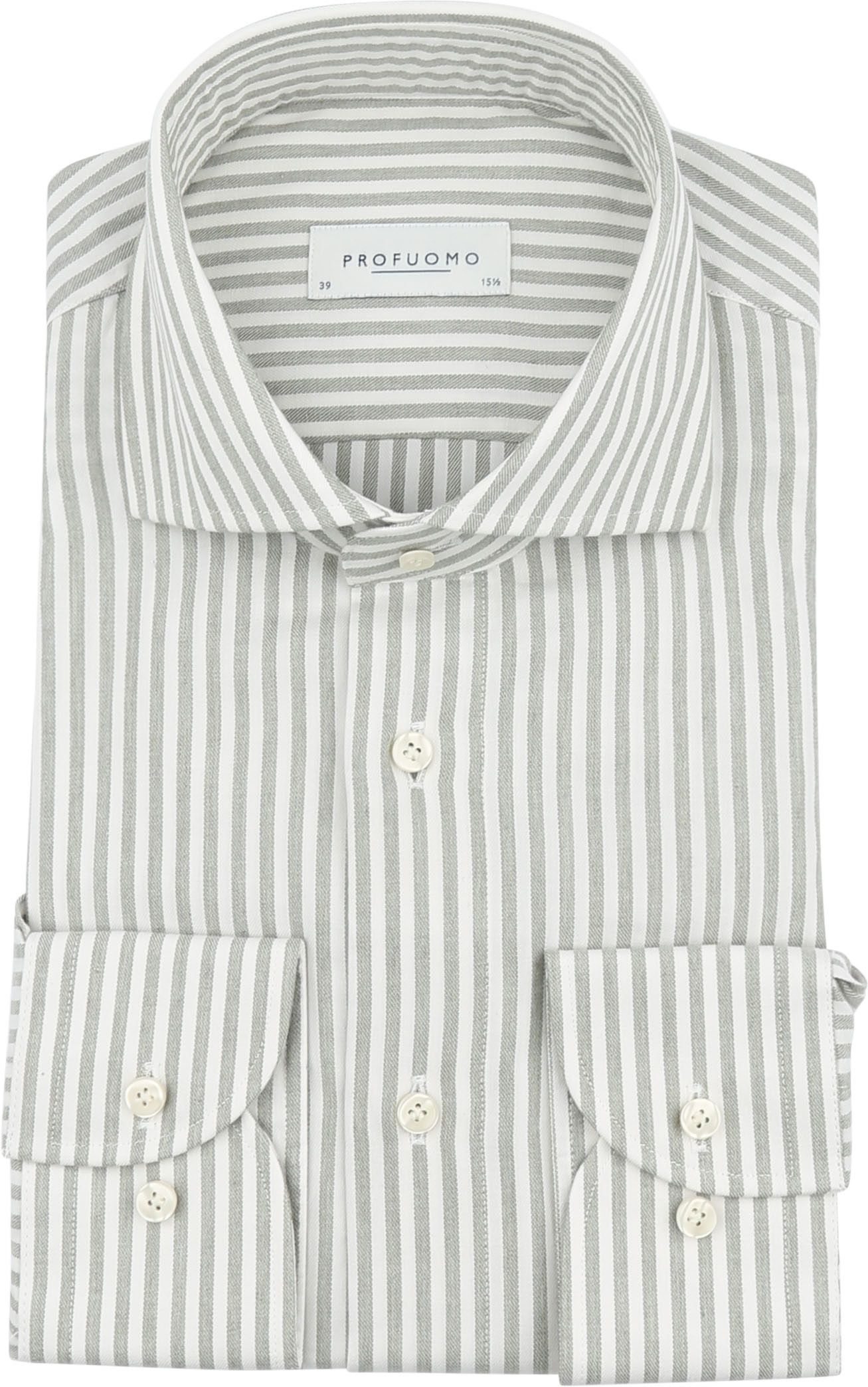 Profuomo Chemise Rayure Cutaway Vert PPVH30042C-Z2 commander en ligne | Suitable