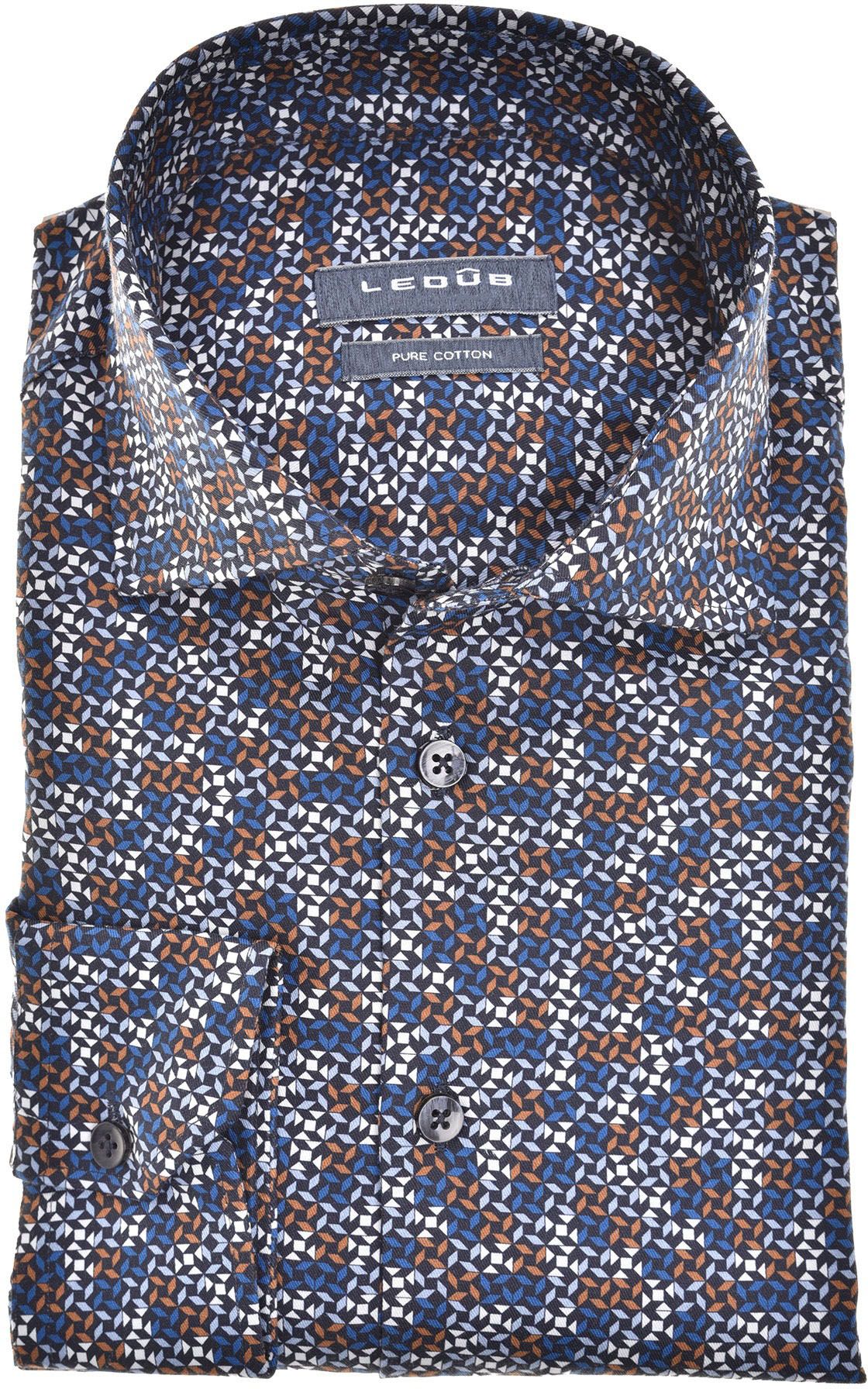 Ledub Hemd Print Donkerblauw 0701840-160000 kopen | Suitable