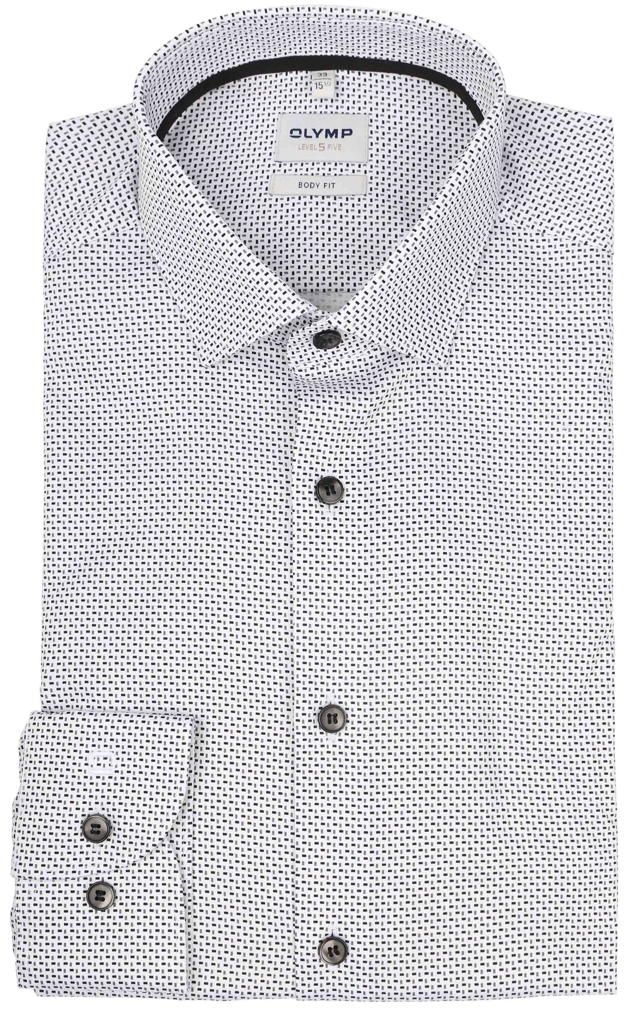 Køb OLYMP Skjorte Level 5 Print Hvid 215444-00 | Suitable