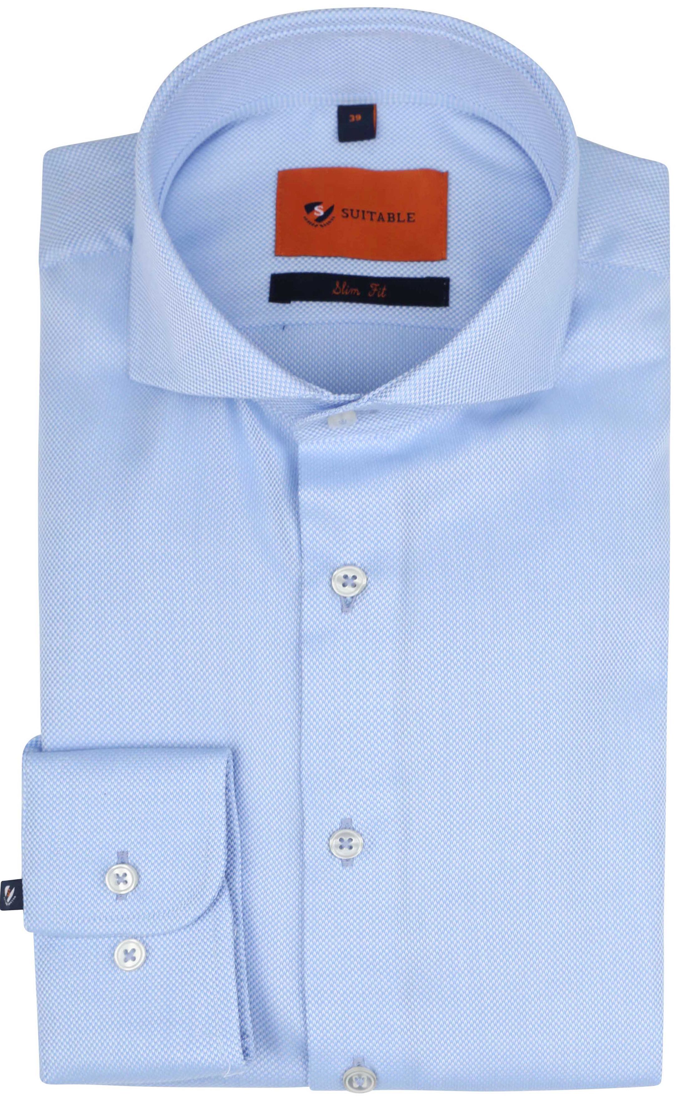 Suitable Non Iron Skjorte Blå 208-1 N-Iron CaW Blue