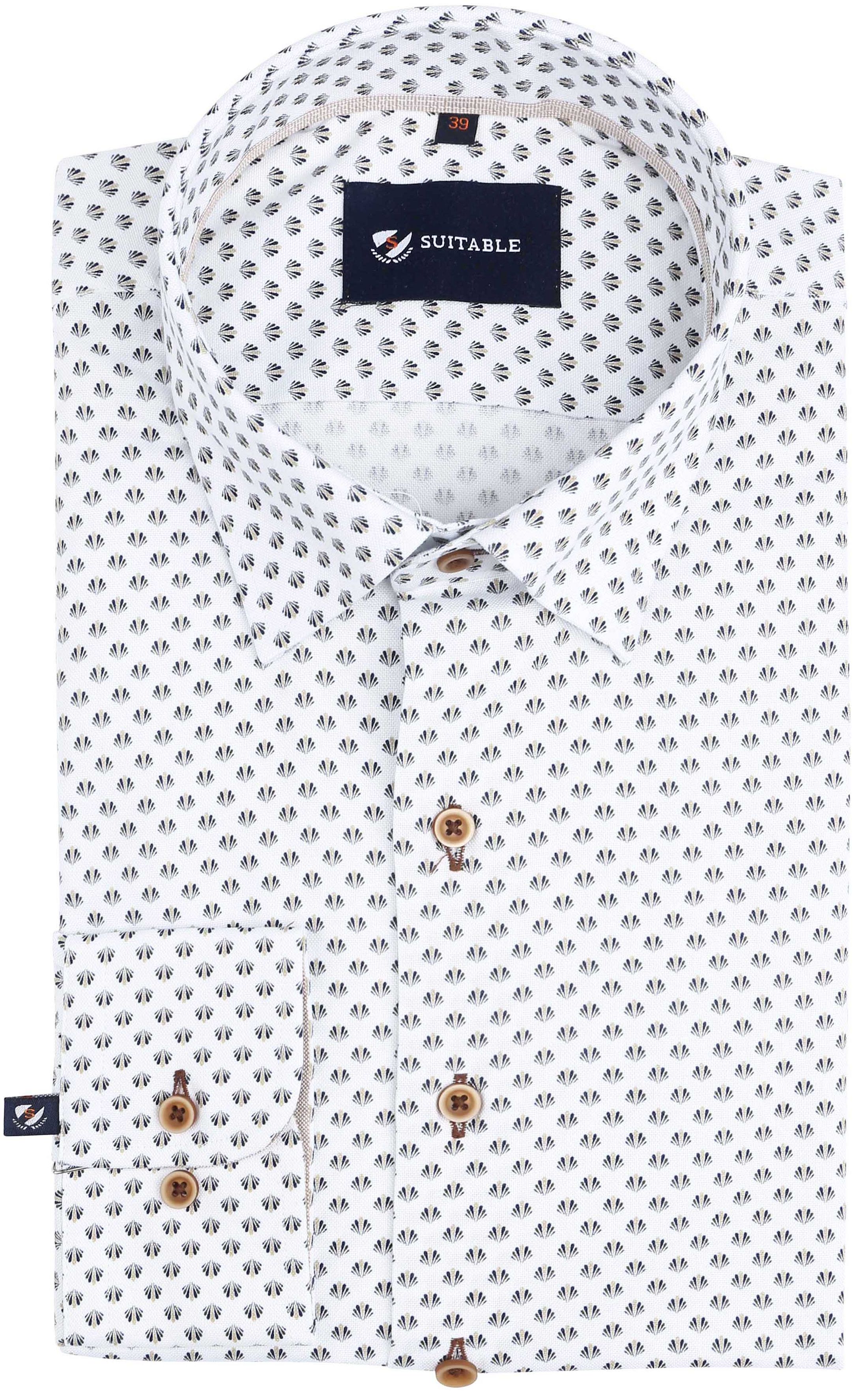 Freizeithemd mit Print Weiß 270-2 kaufen | Suitable