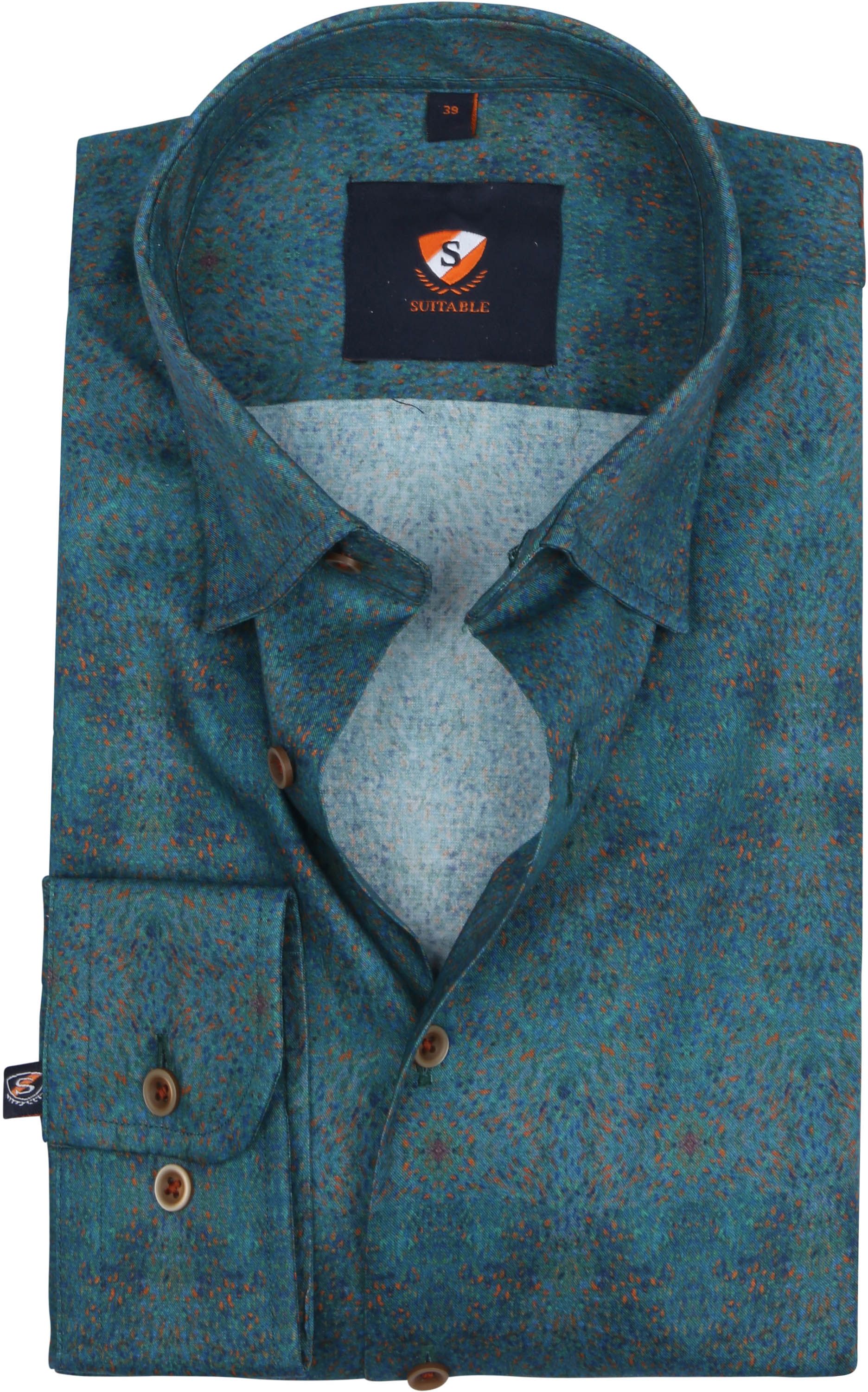 Suitable Camicia Verde scuro 254-5 HBD Pointu Green 