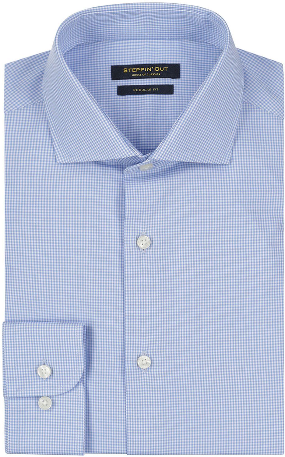 Steppin' Out Chemise A Carreaux Bleu Clair commander en ligne | SM6003.0004-2001 | Suitable Luxembourg