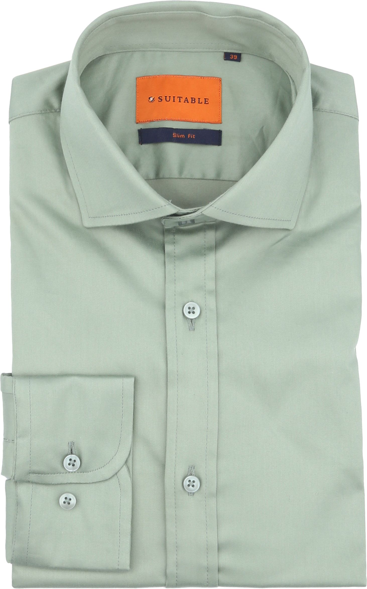 Suitable Satin Stretch Shirt Green SH-SASTR-24-07 order online | Suitable