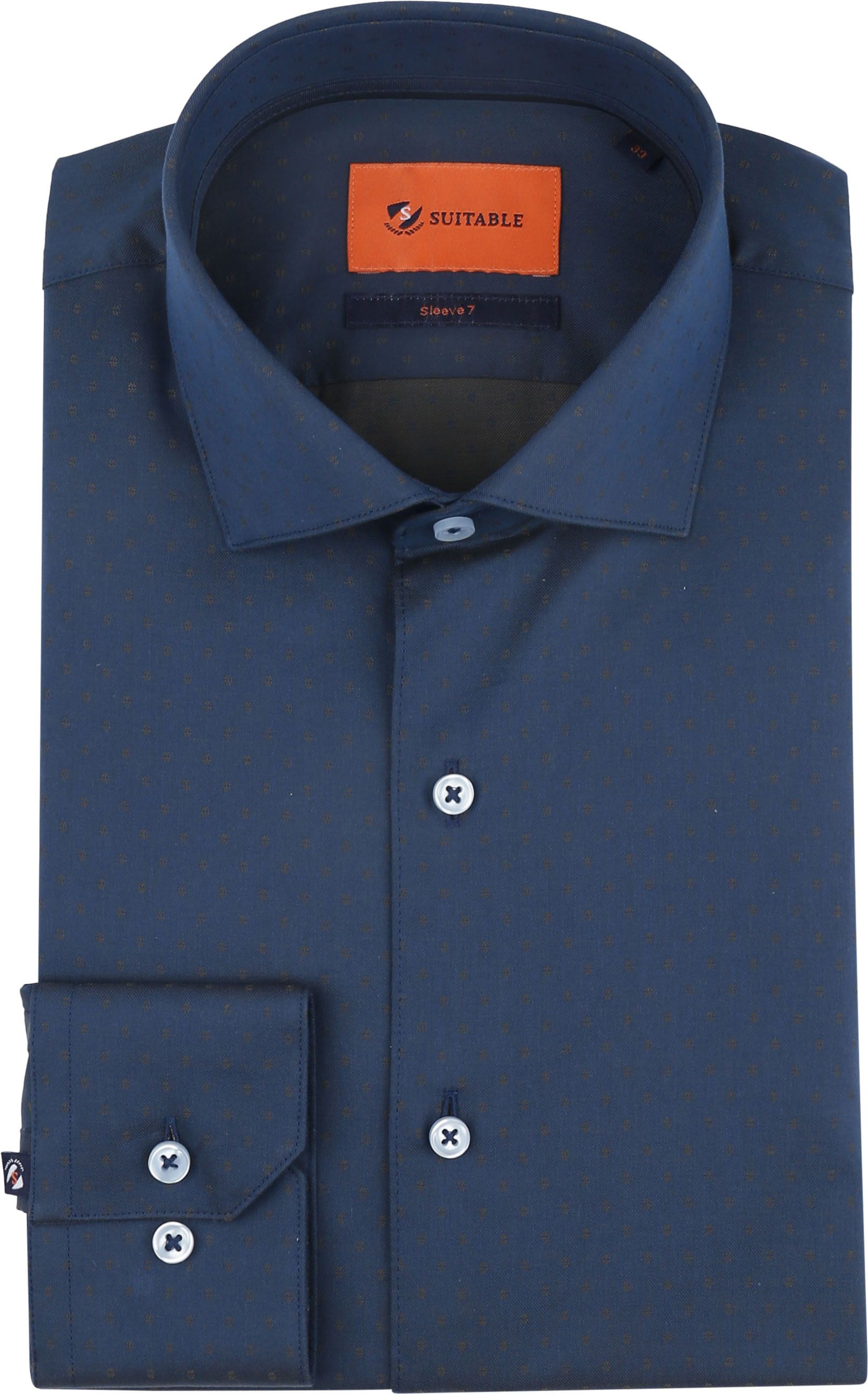 Suitable Chemise Manches Extra Longues Jacquard Marine SL7-24-15 commander en ligne | Suitable