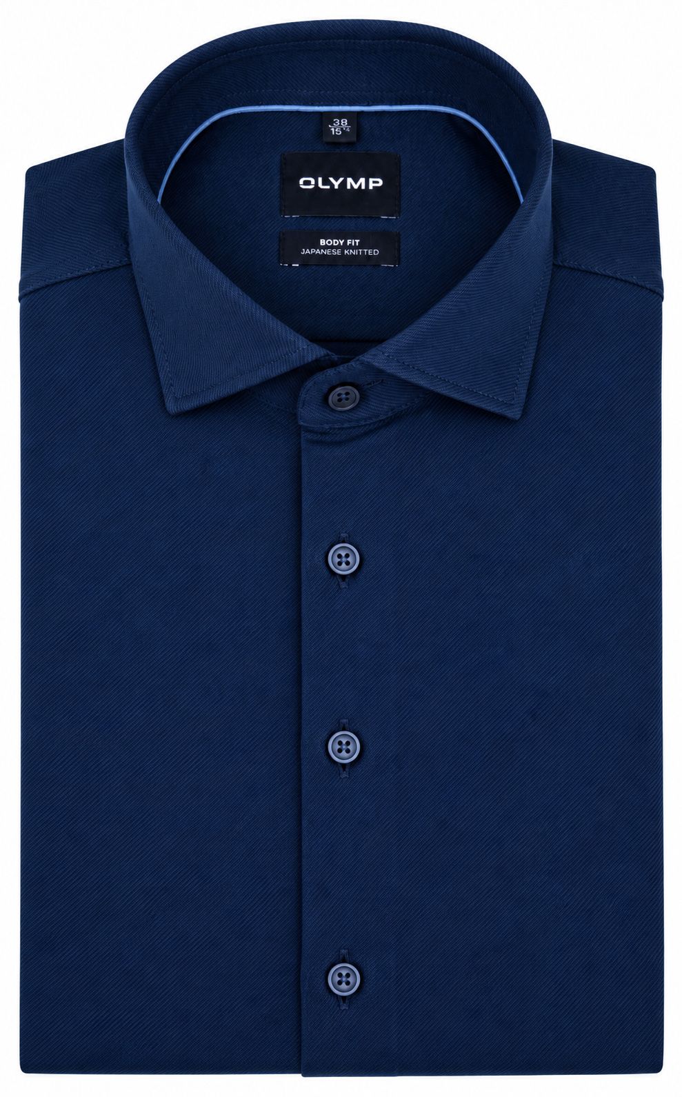 Olymp Japanese Knitted Camisa Twill Azul marino 216624-18
