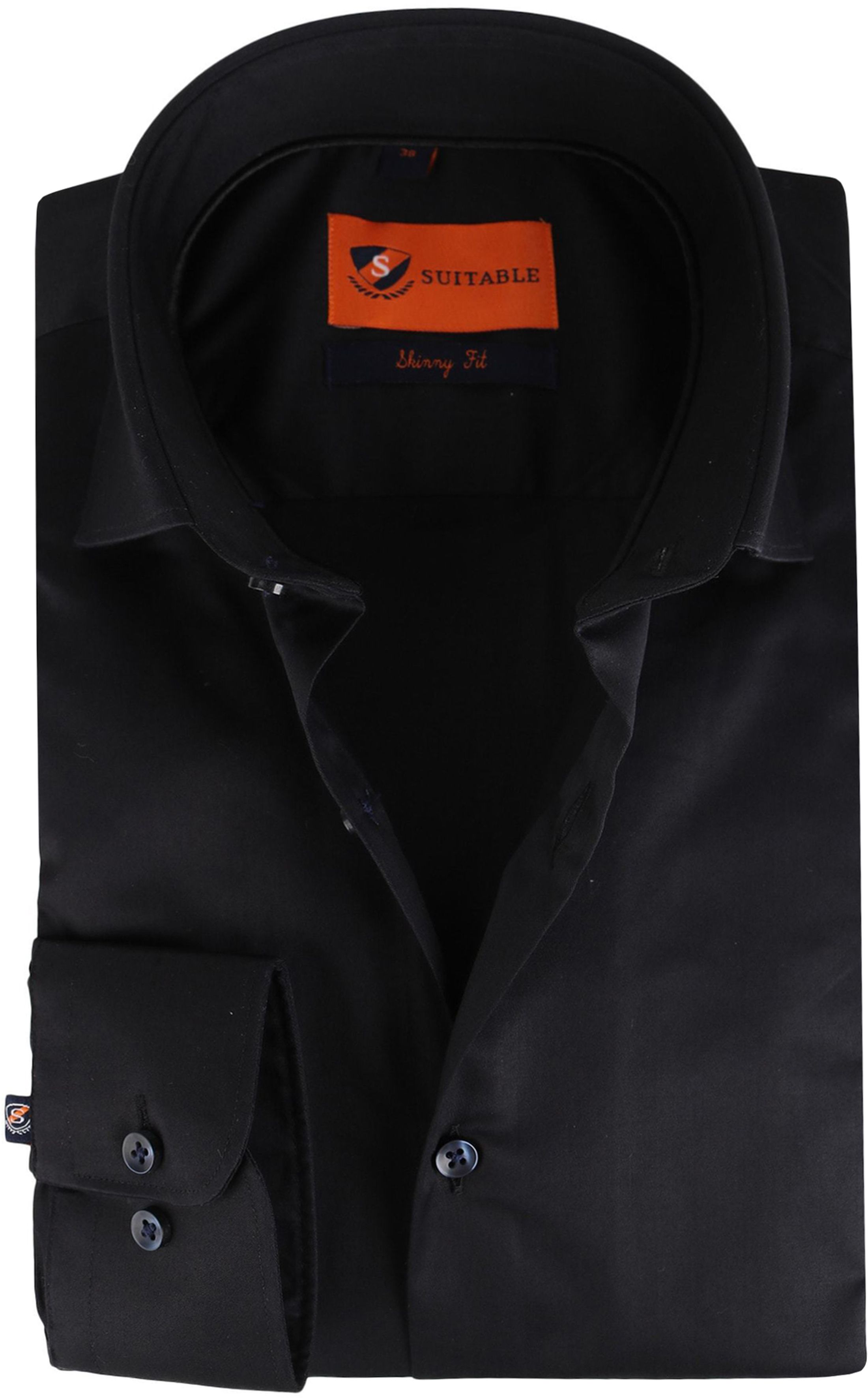 Suitable Overhemd Skinny Fit Zwart 155-3 Skinny kopen | Suitable