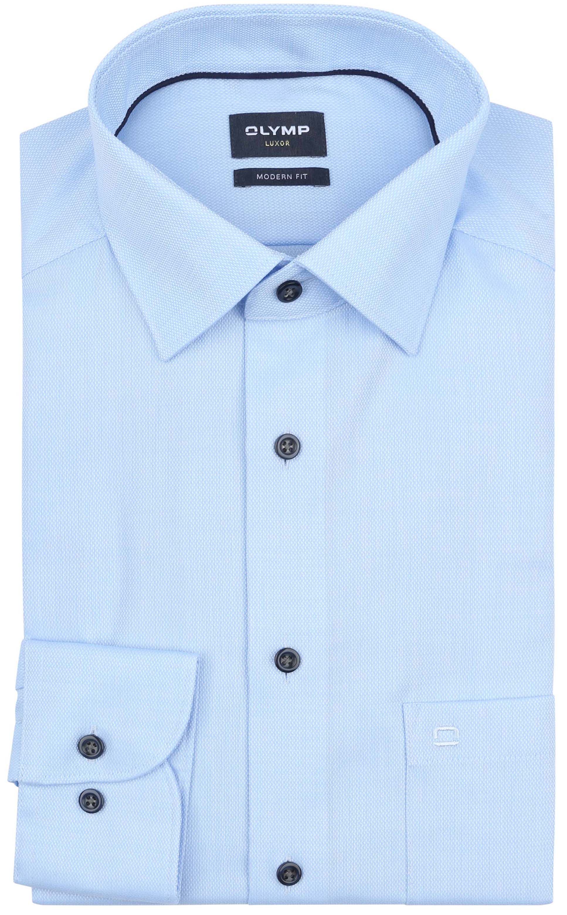 Olymp Luxor Shirt Structure Light Blue order online | Suitable