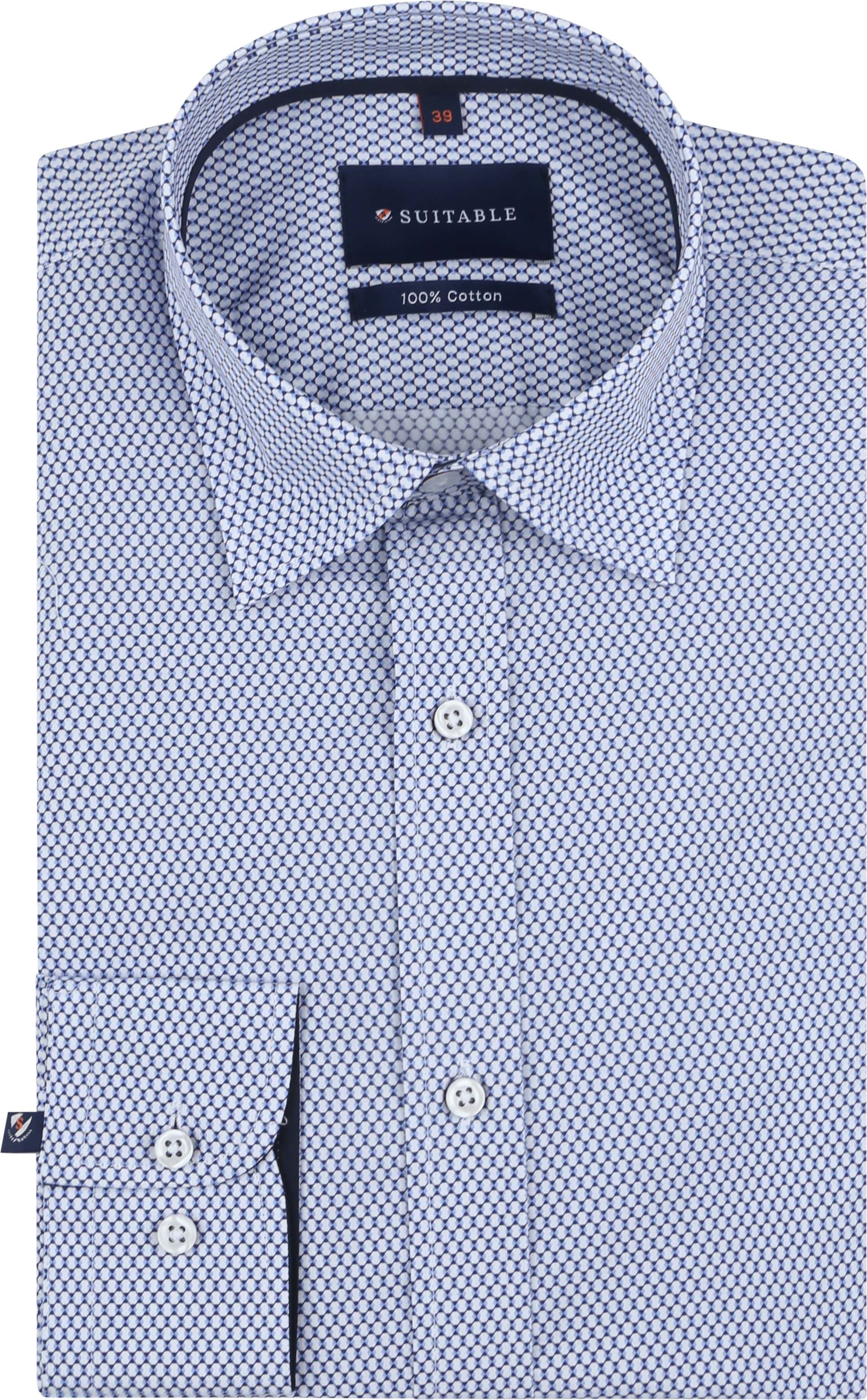 Suitable Skjorta Dotty Print Blå SH-HBD-24-05