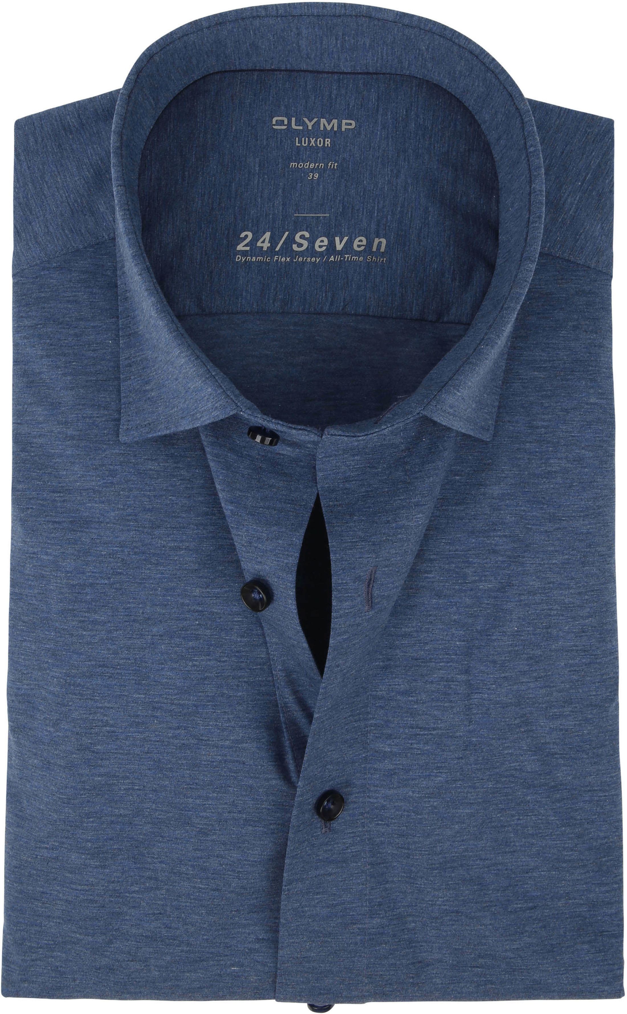 OLYMP Luxor Modern Fit Jersey Stretch Shirt 24/Seven Dark Blue 120264-13 order online | Suitable