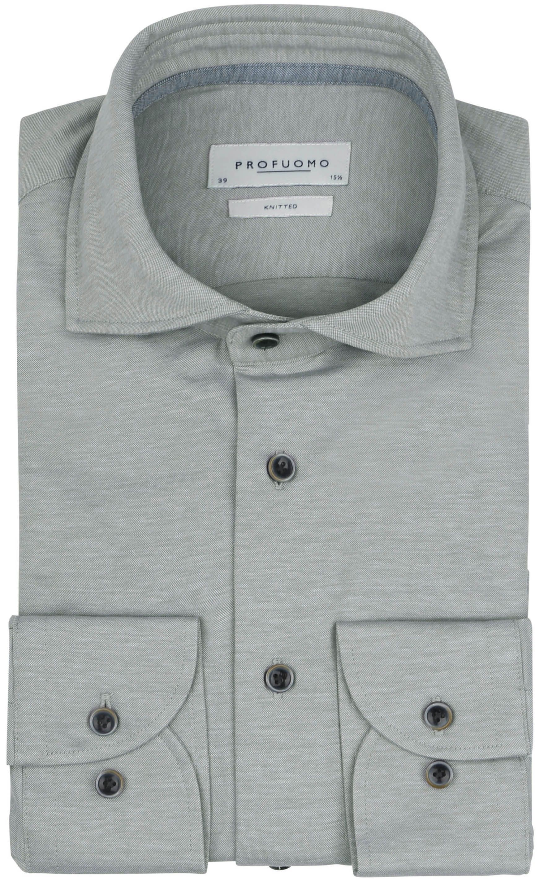 Profuomo Chemise Single Jersey Vert Melange PPVH10035C-Z commander en ligne | Suitable