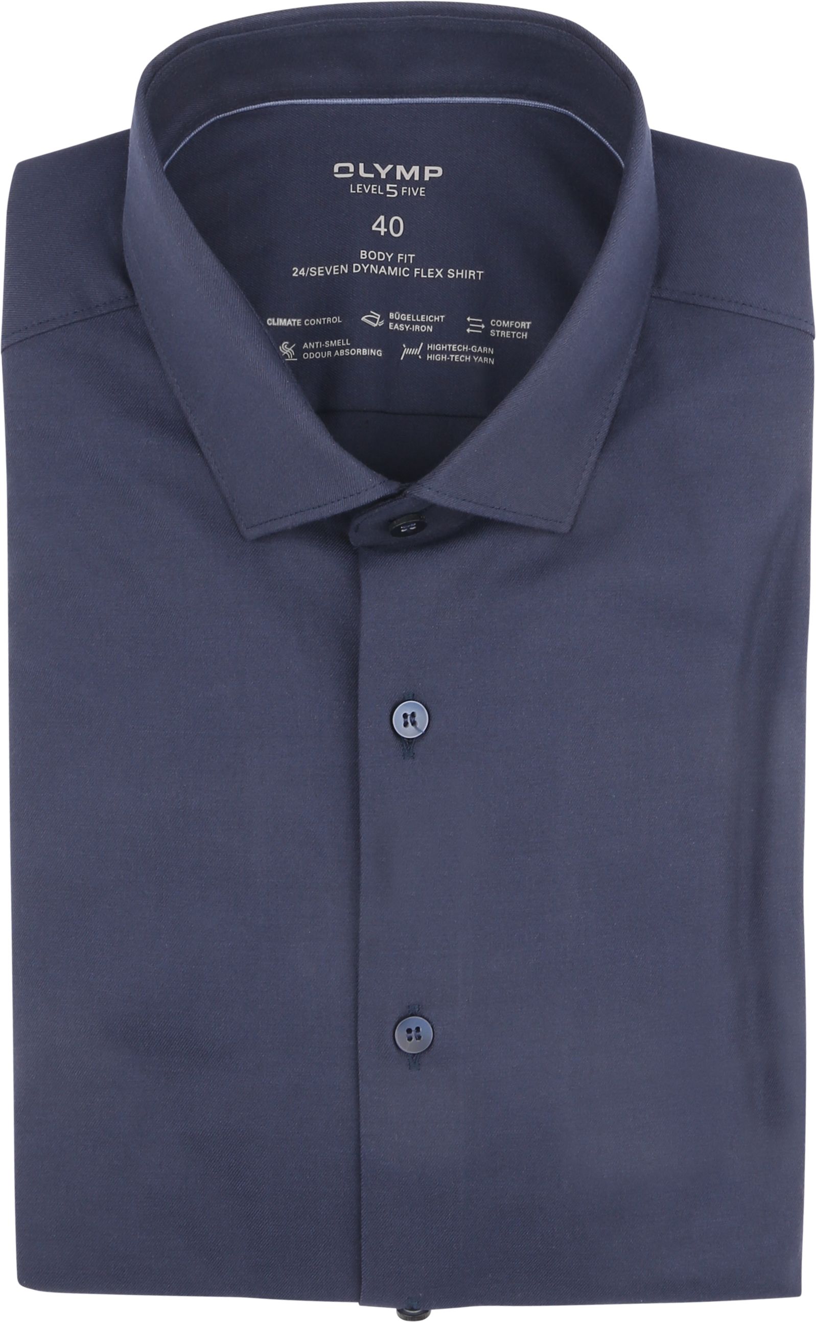 OLYMP Level Five Overhemd Donkerblauw 073464-18 kopen | Suitable
