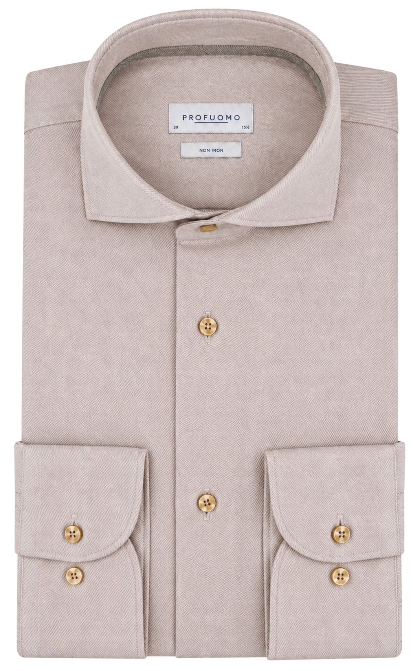 Profuomo Heavy Twill Hemd Beige kaufen | Suitable