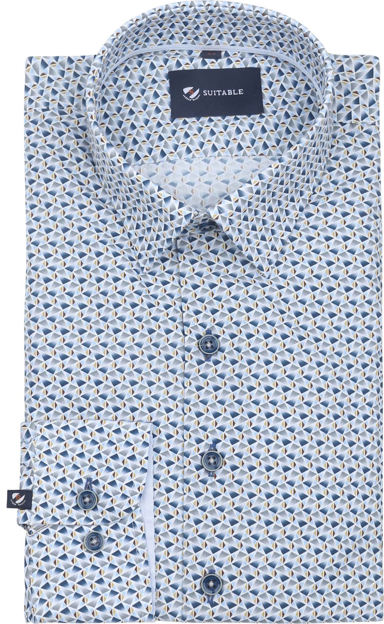 Suitable Skjorte Dia Mosa Blå 280-4