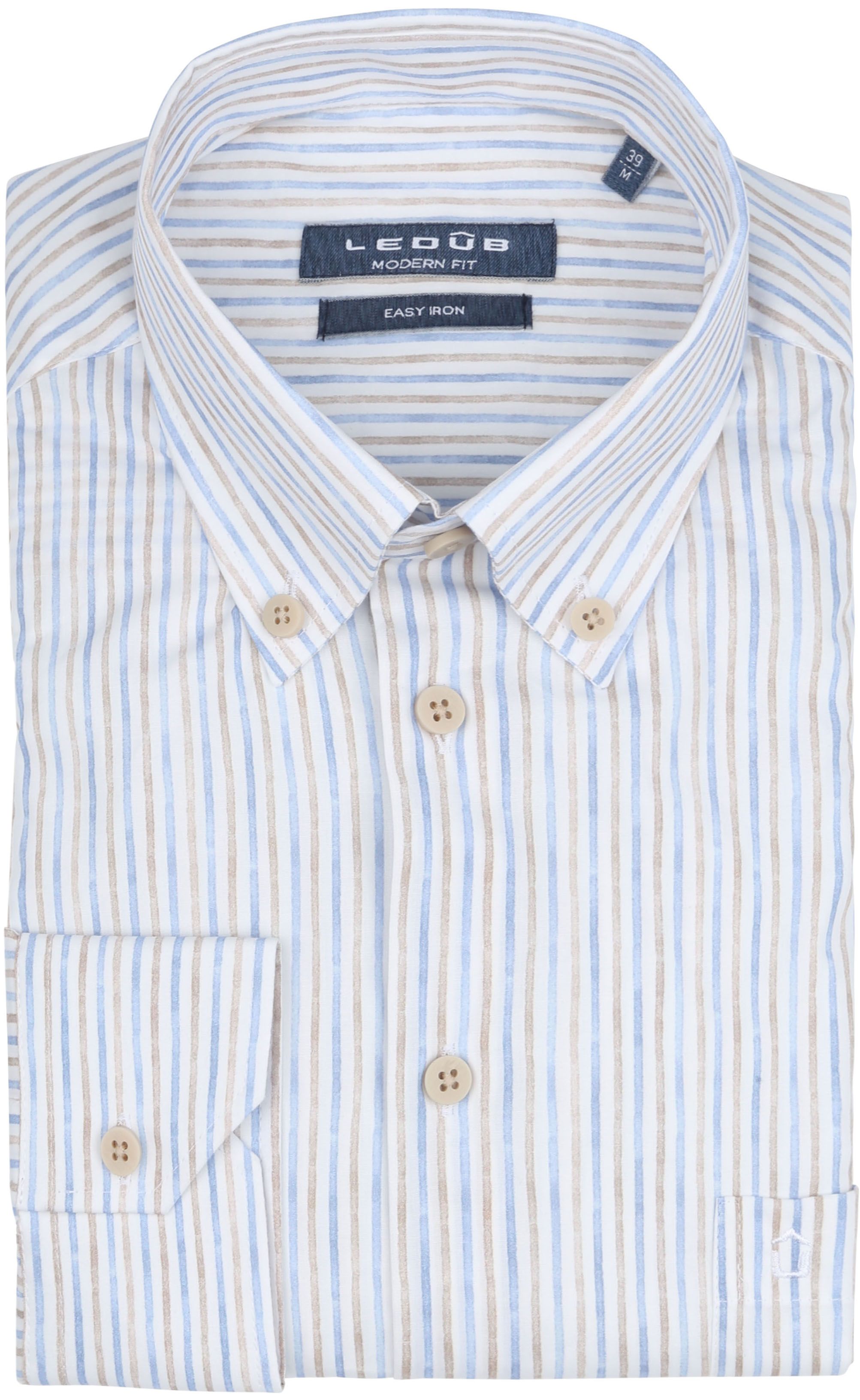 Ledub Overhemd Strepen Blauw 0142410-120000 kopen | Suitable