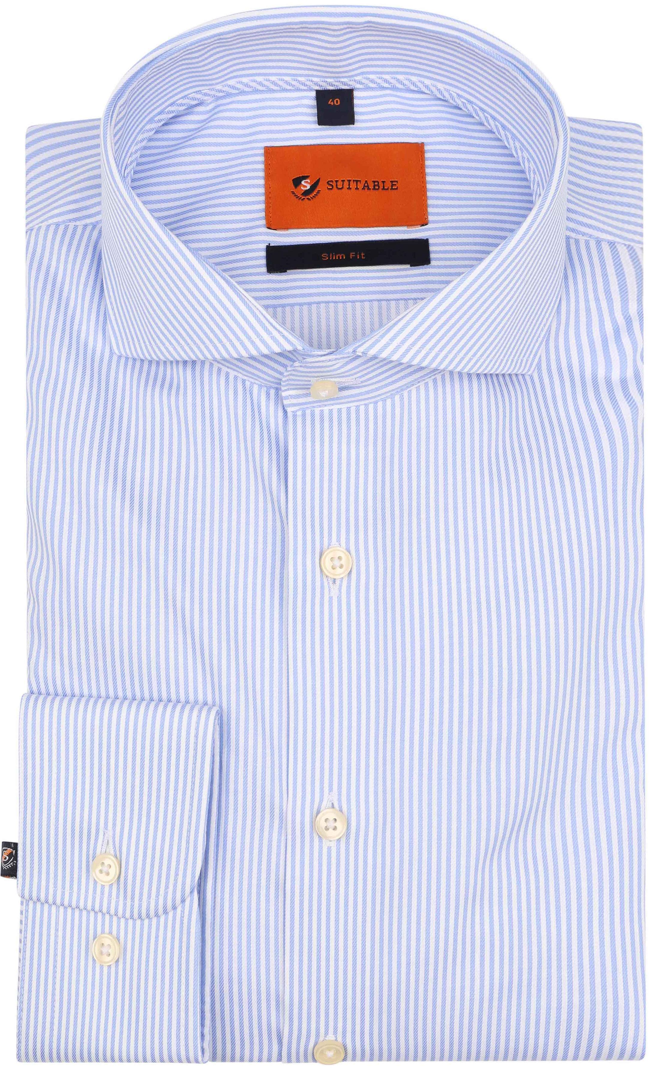 Suitable Hemd Hellblau Streifen  kaufen | 240-6 CaW non-iron str | Suitable