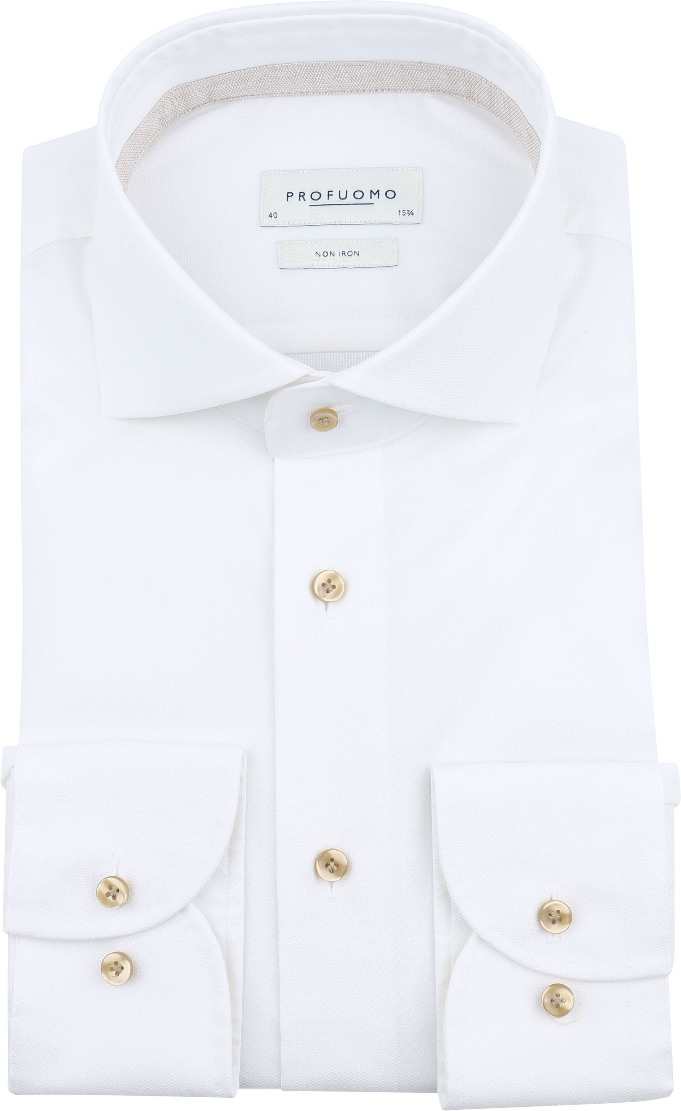 Profuomo Skjorta Cutaway Dobby Vit PPVH30007A-2