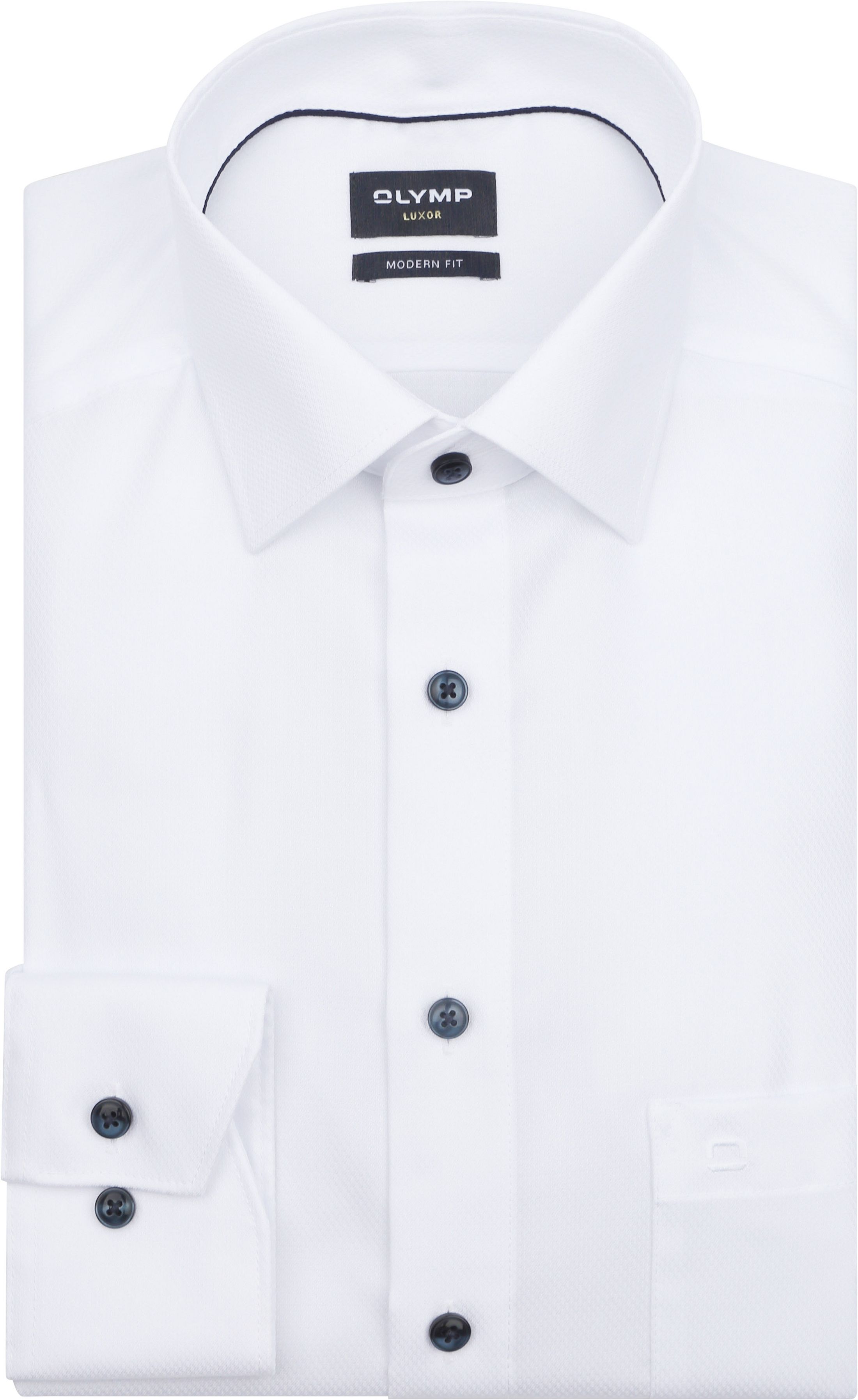 Olymp Luxor Skjorte Diamond Twill Hvid 128084-00