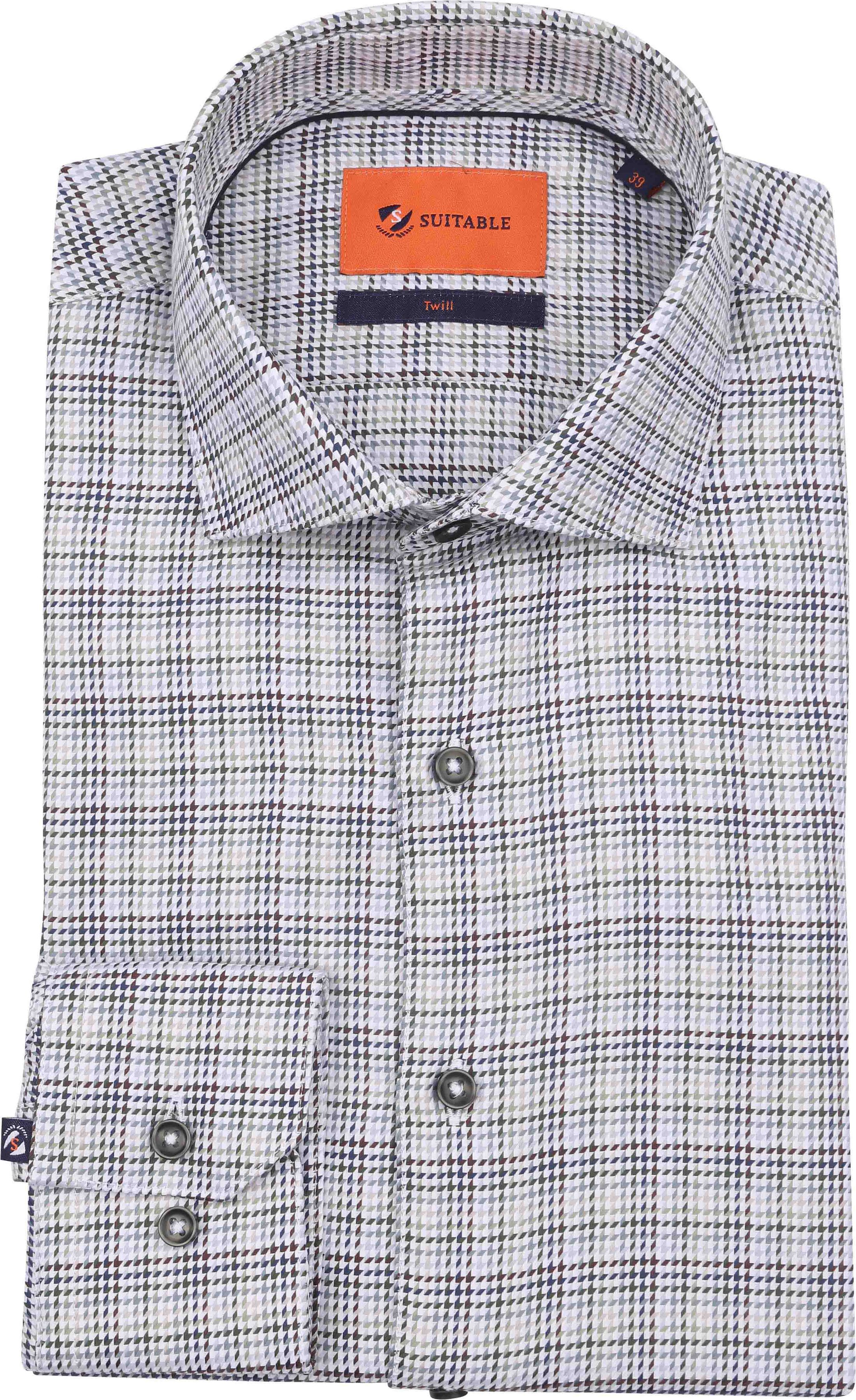 Suitable Overhemd Print Groen  DR24-10 kopen | Suitable