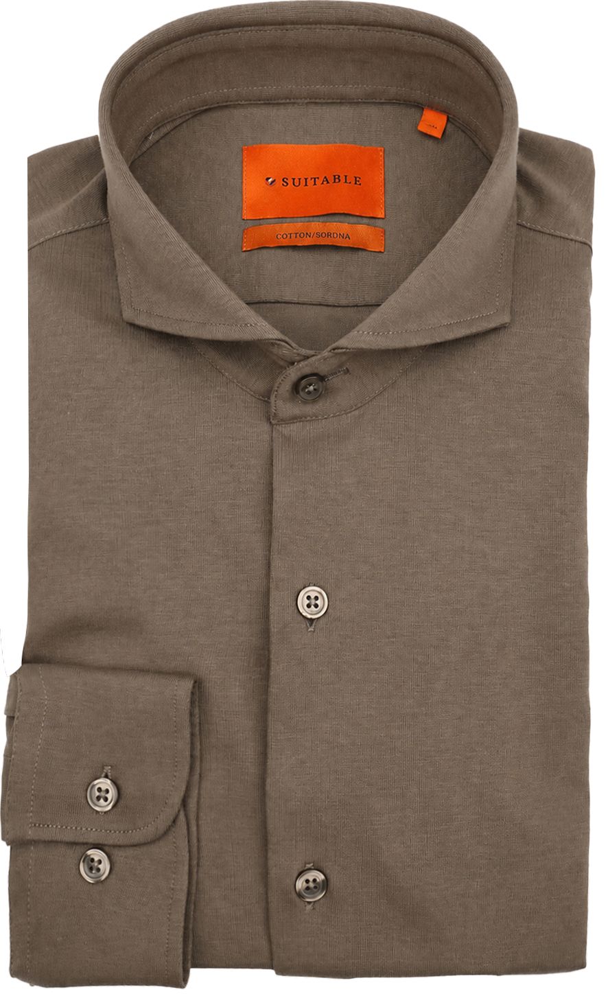 Suitable Sorona Hemd Dark Taupe kaufen | SH-SOR-TA-02 | Suitable