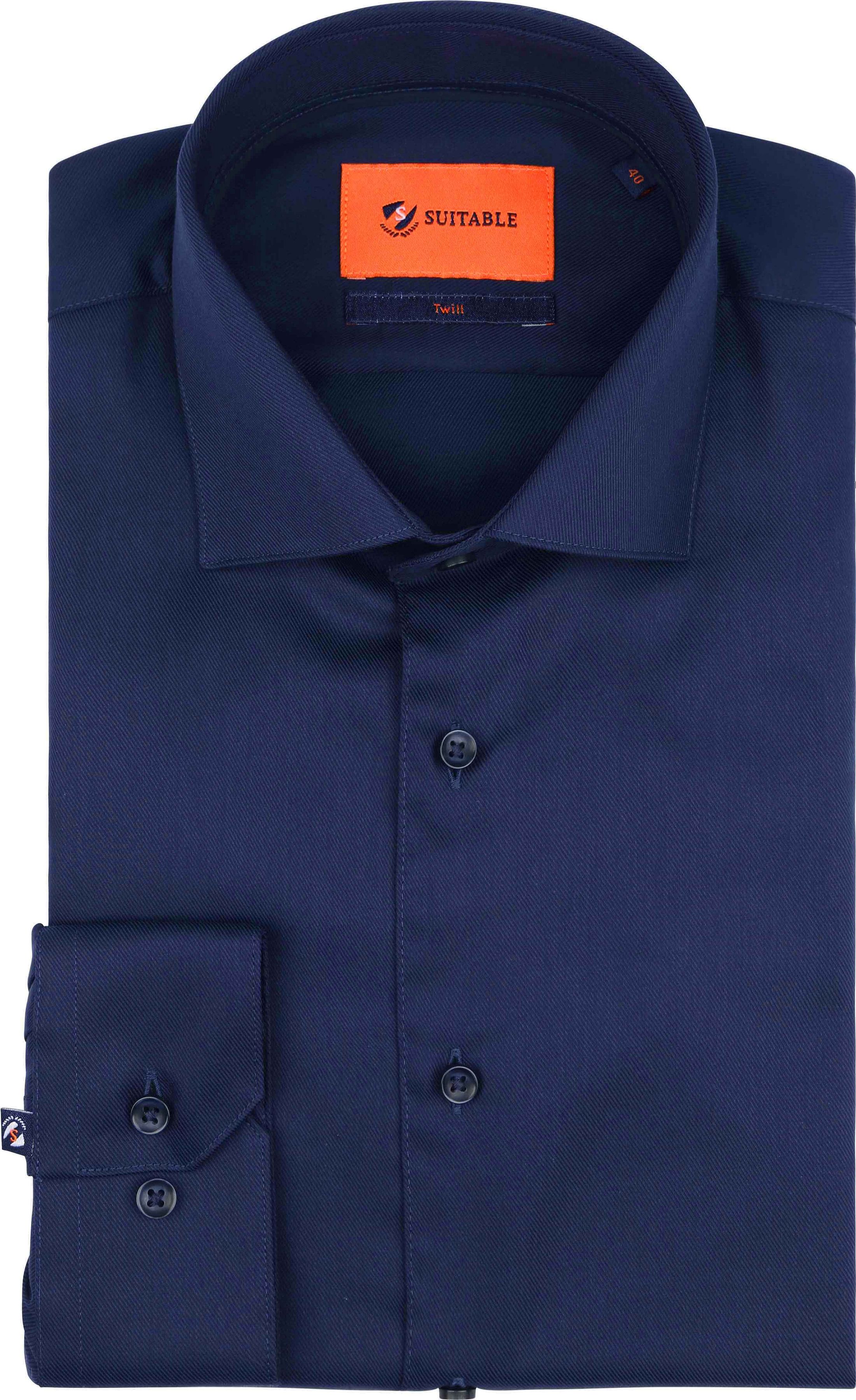 Suitable Koszula Granatowy DR-05 Fine Twill 