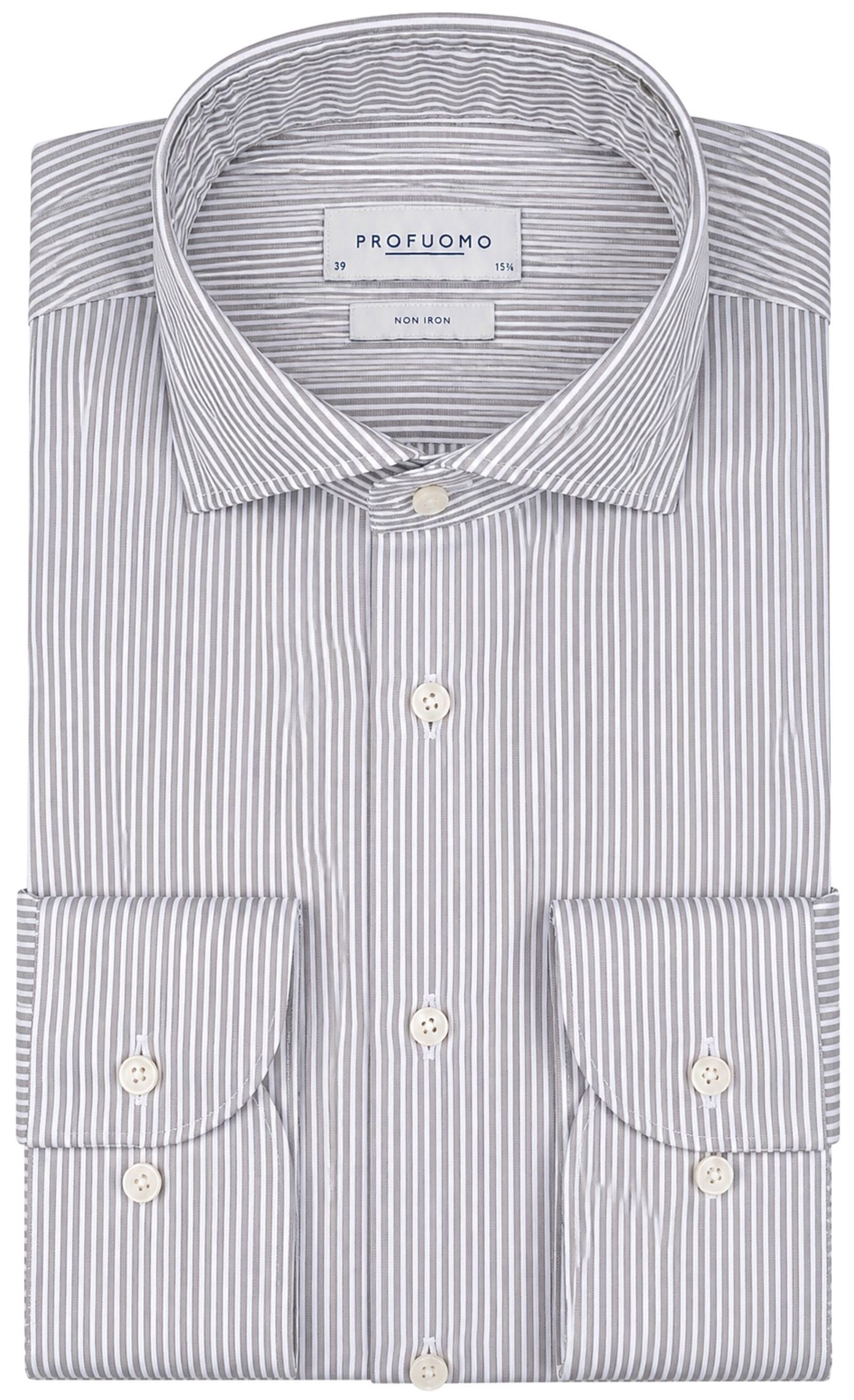 Profuomo Chemise Twill Rayures Vert commander en ligne | Suitable Luxembourg