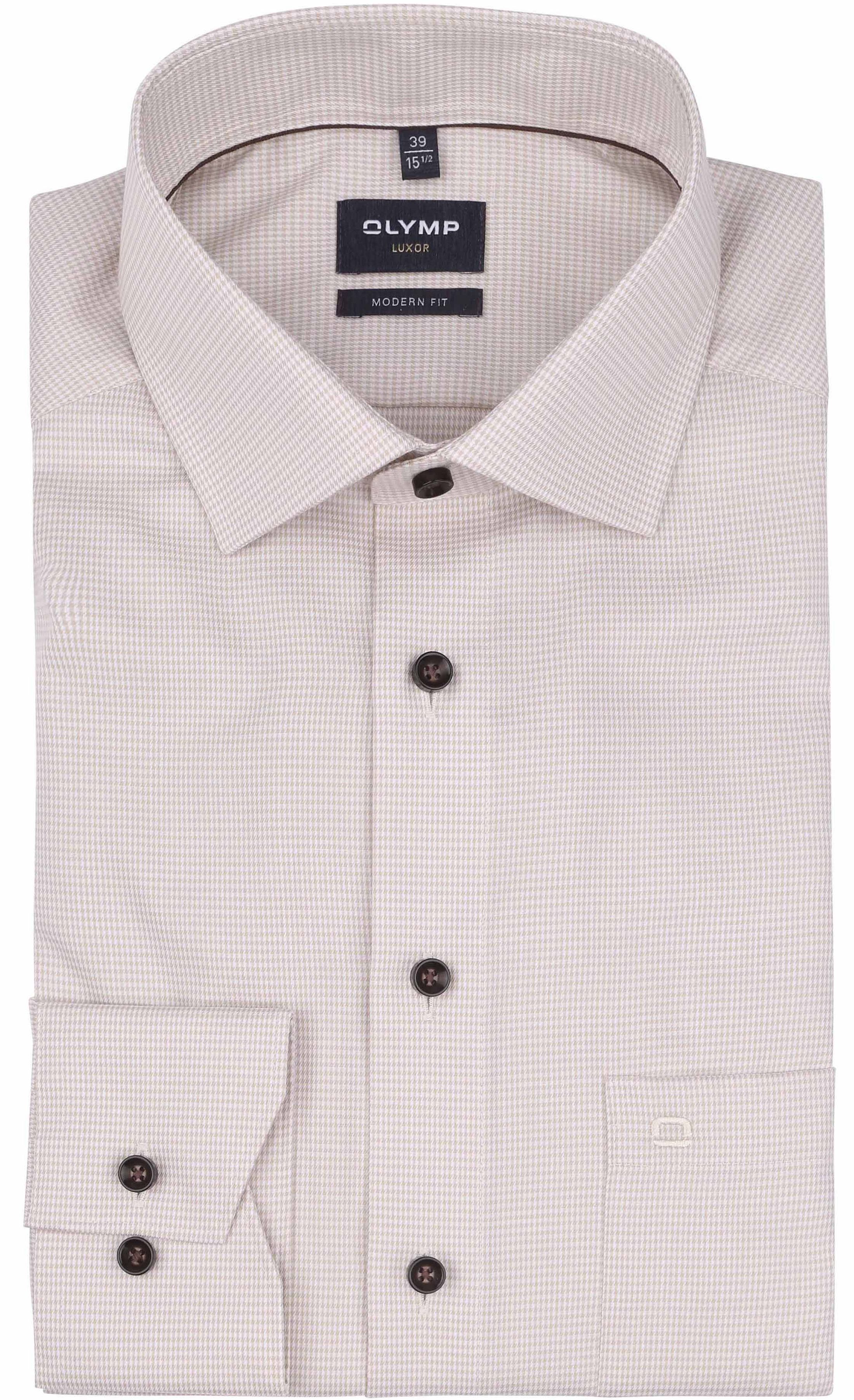 Olymp Chemise Luxor Pied De Poule Ecru 120864-22 commander en ligne | Suitable